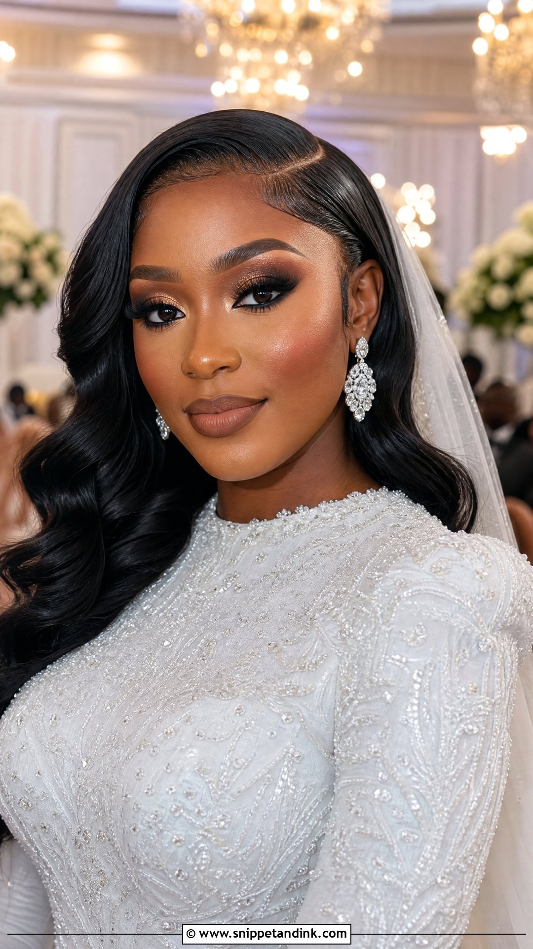 Full Glam Smokey Eye Bride Makeup - Snippet and Ink - 20 Smokey Eye Bride Ideas
