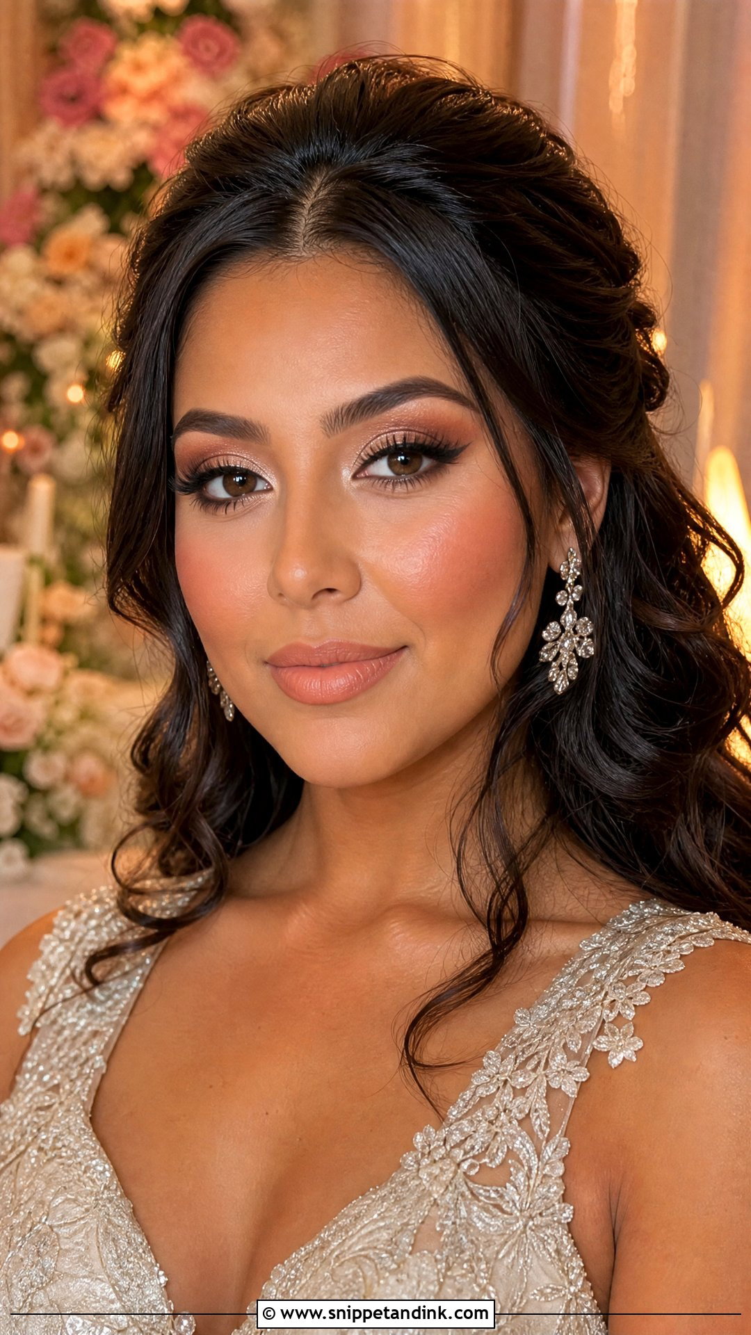 Full Glam Spring Bridal Makeup - Snippet and Ink - 20 Spring Bridal Makeup Ideas