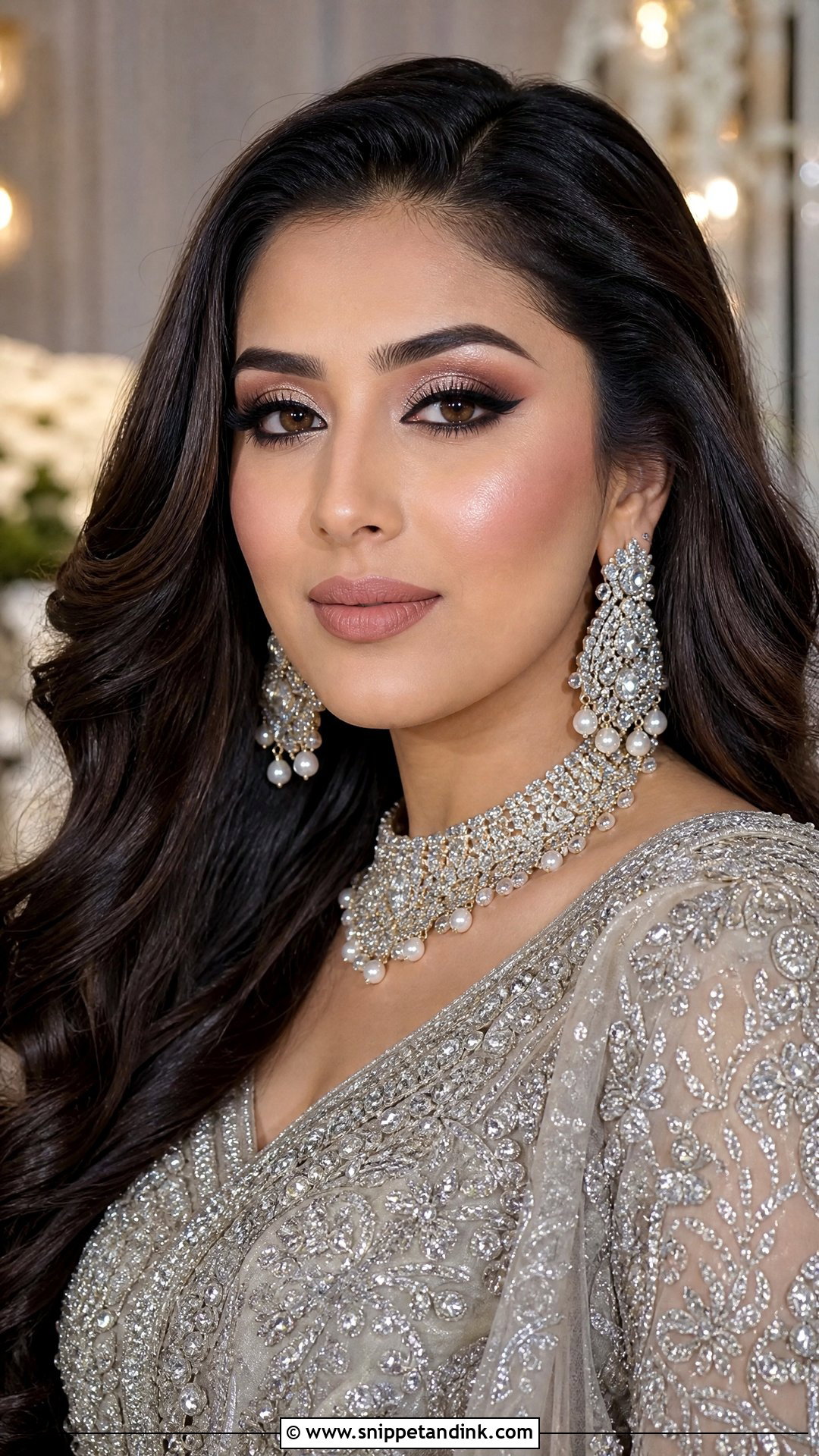 Full Glam Walima Makeup - Snippet and Ink - 20 Pakistani Bridal Walima Makeup Look Ideas