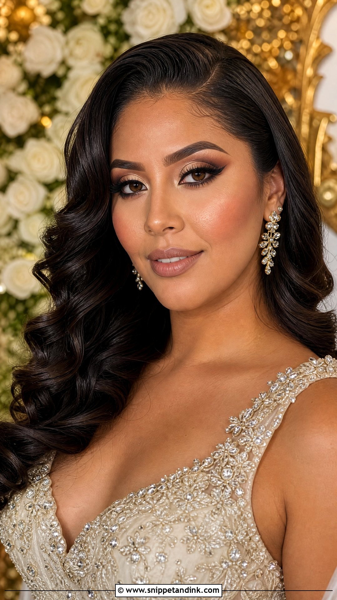 Full Glam Wedding Makeup - Snippet and Ink - 30 Makeup for Wedding Ideas