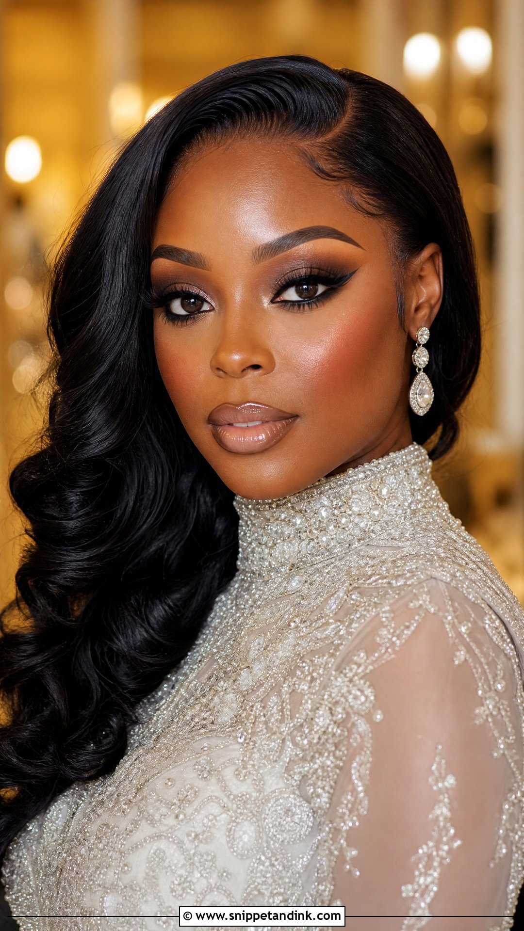 Full Glam Wedding Makeup For Black Women - Snippet and Ink - 20 Wedding Make Up Black Women