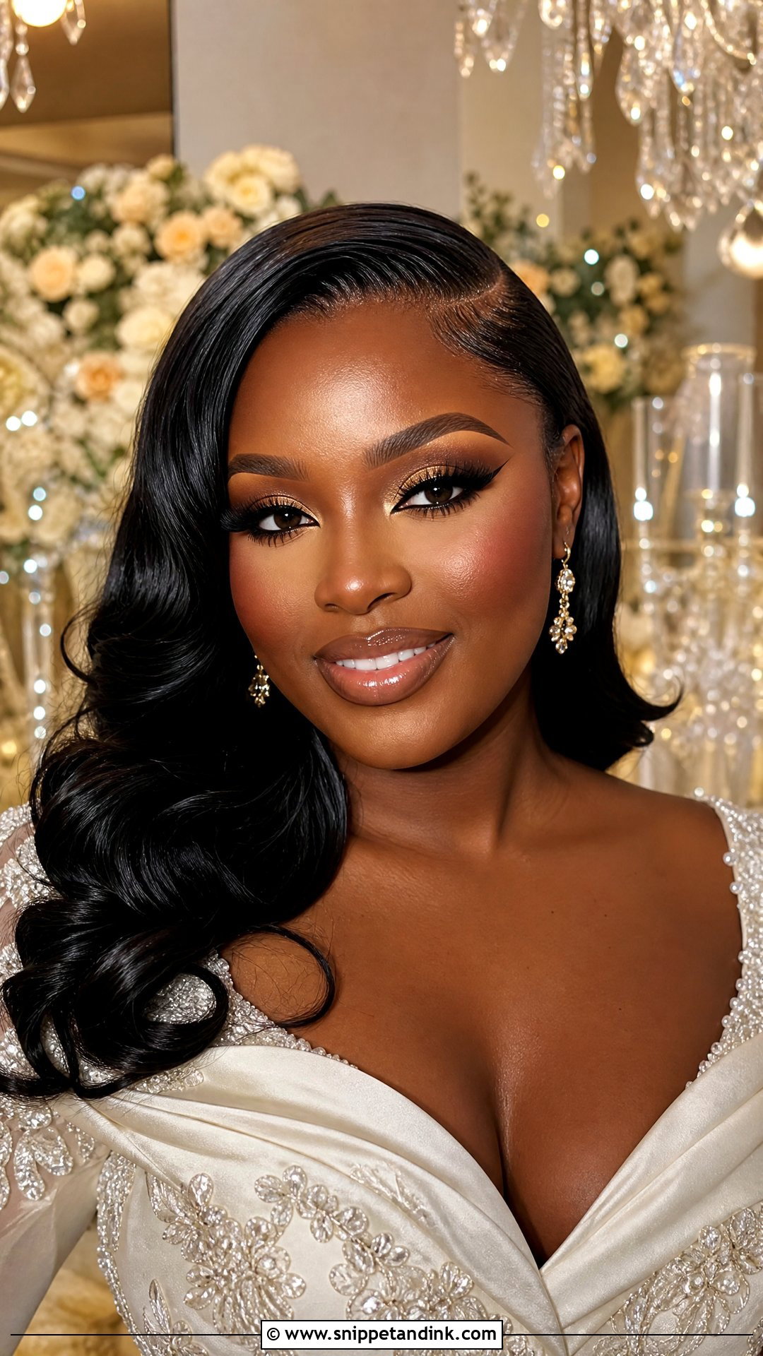 Full Glam Wedding Makeup For Black Women - Snippet and Ink - 20 Wedding Makeup for Black Women