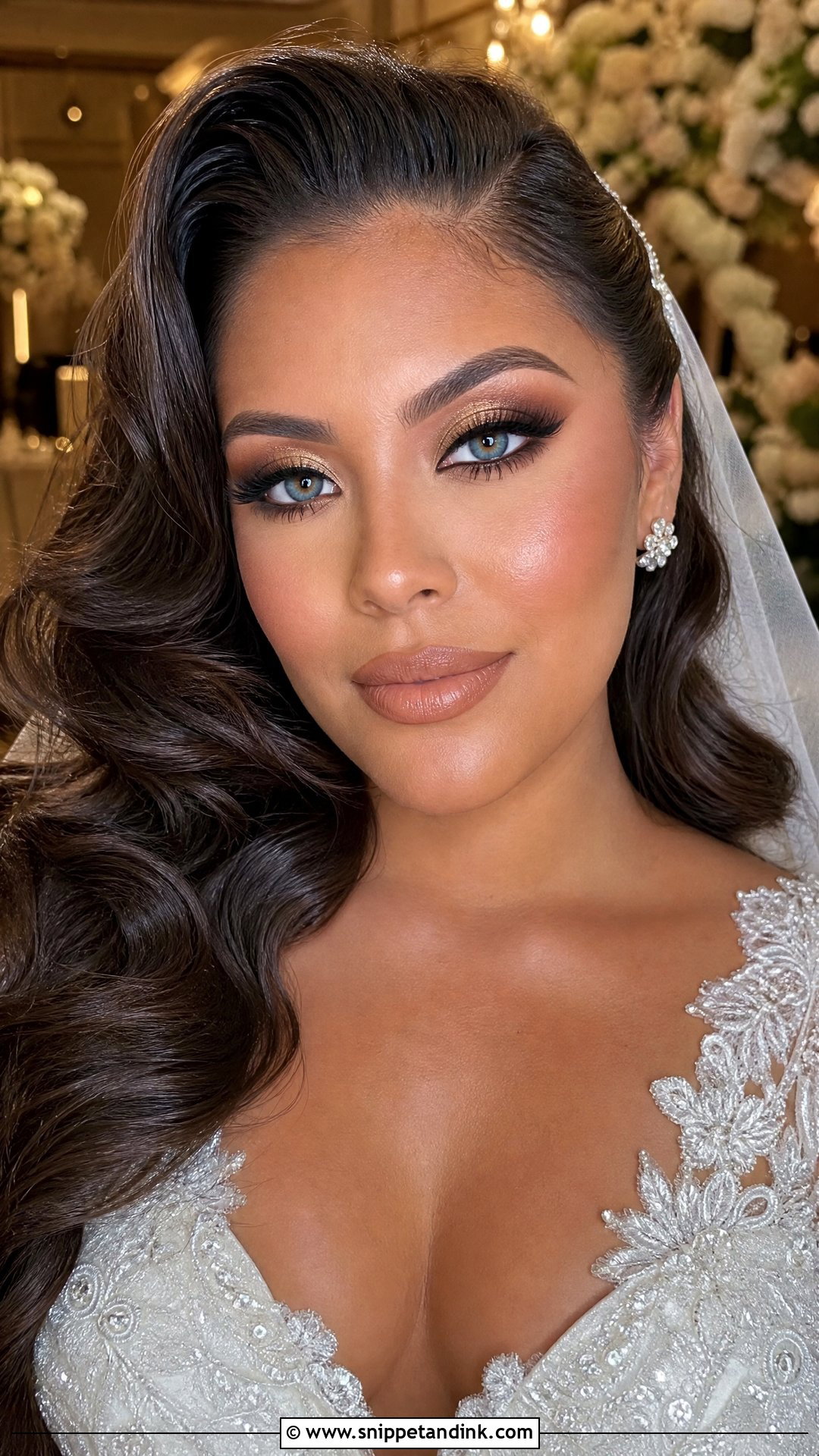 Full Glam Wedding Makeup For Blue Eyes - Snippet and Ink - 35 Wedding Makeup for Blue Eyes