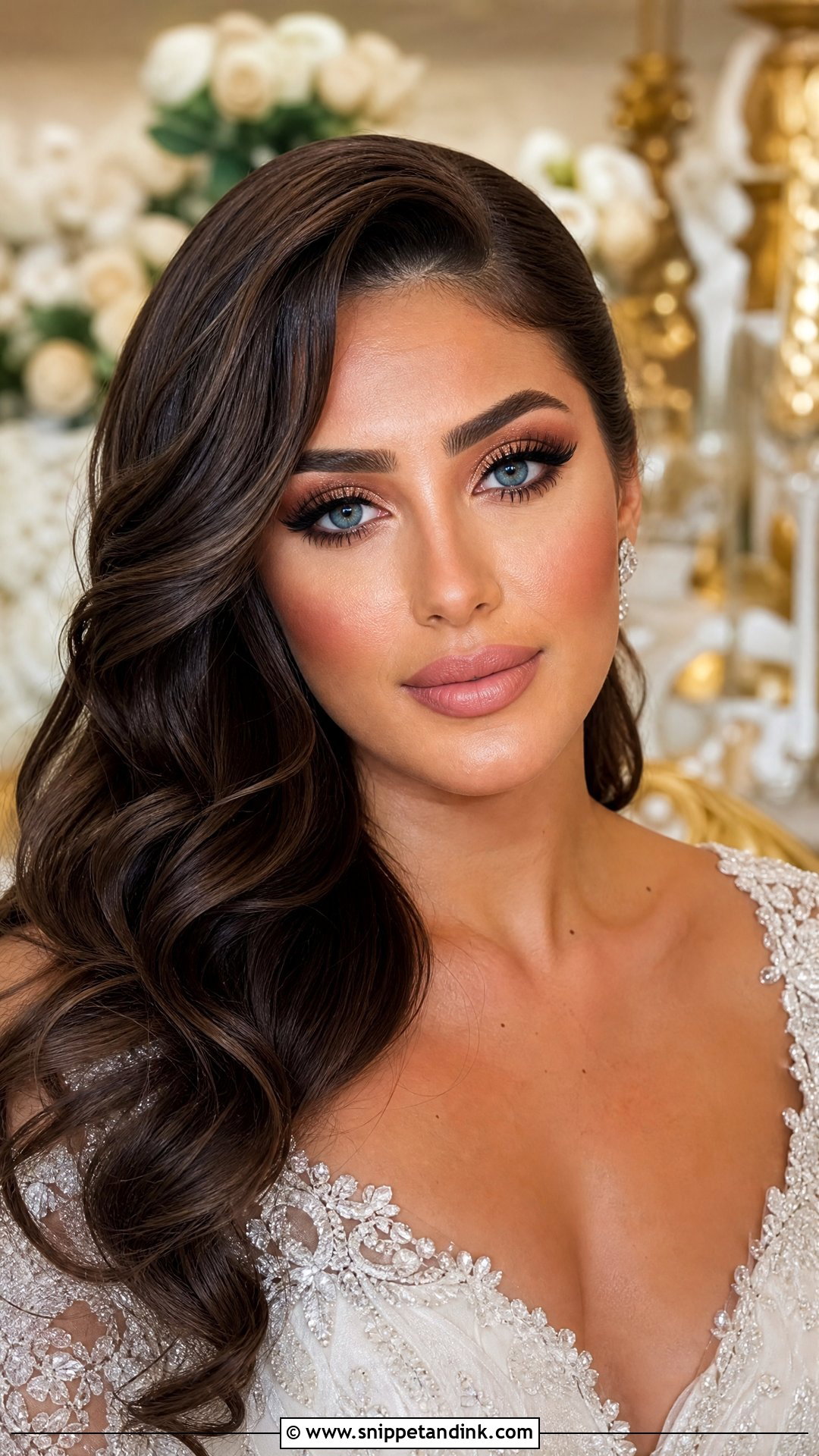 Full Glam Wedding Makeup For Blue Eyes Brunette - Snippet and Ink - 25 Wedding Makeup for Blue Eyes Brunette