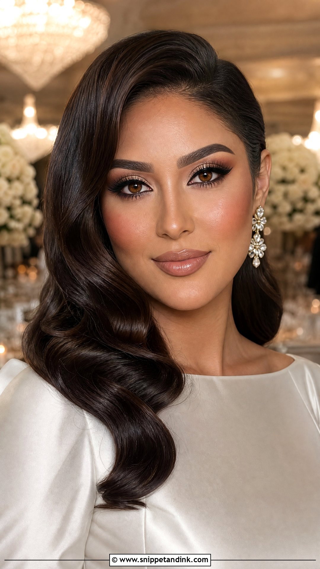 Full Glam Wedding Makeup For Brown Eyes - Snippet and Ink - 20 Wedding Day Makeup for Bride Brown Eyes