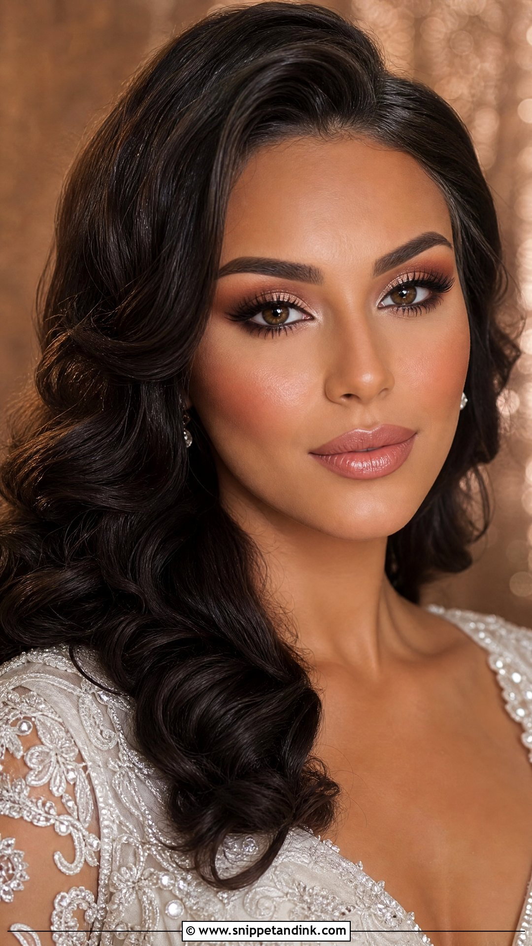 Full Glam Wedding Makeup For Brown Eyes - Snippet and Ink - 25 Best Wedding Makeup for Brown Eyes