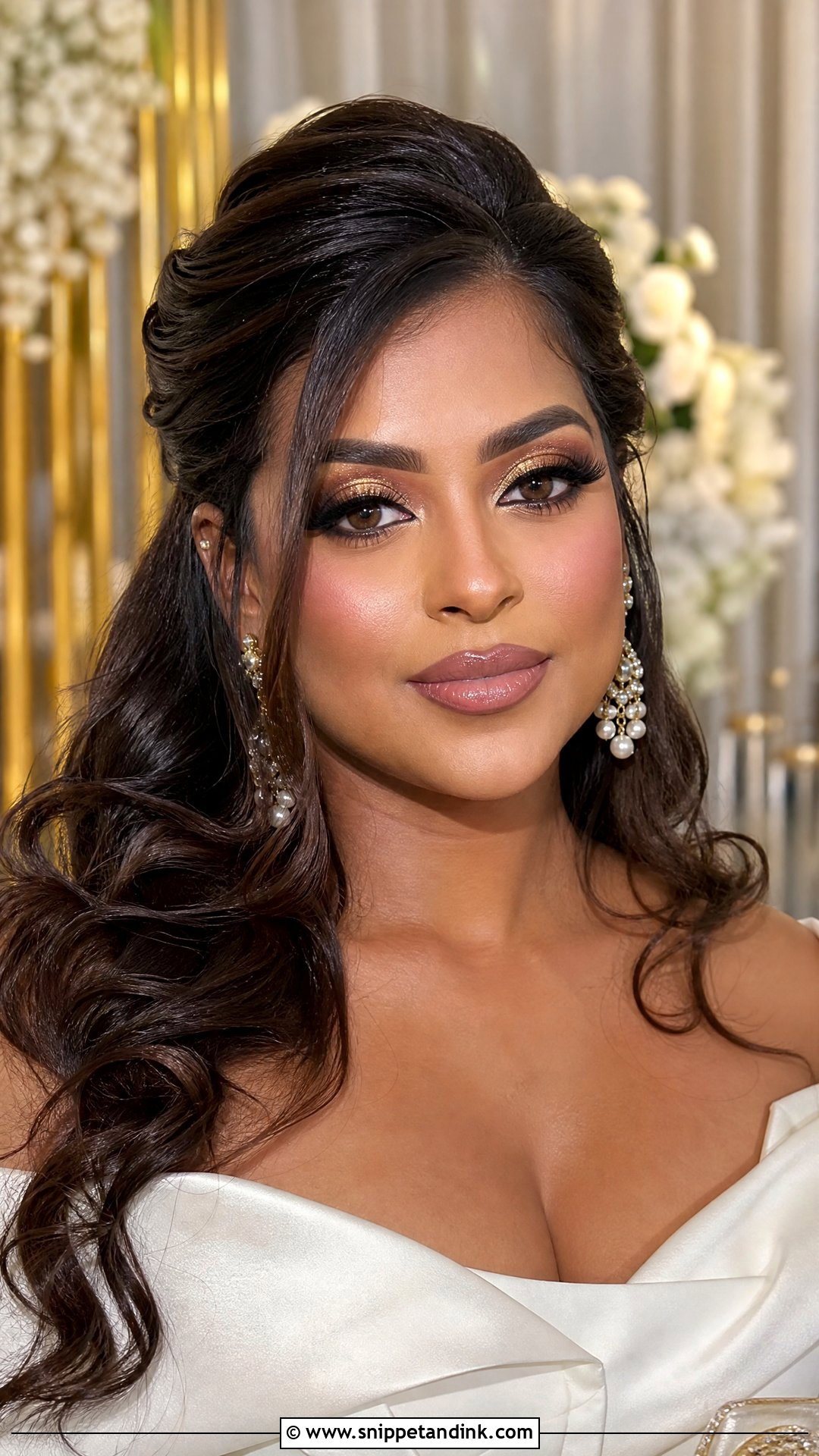 Full Glam Wedding Makeup For Brown Hair - Snippet and Ink - 20 Wedding Makeup Brown Hair Ideas