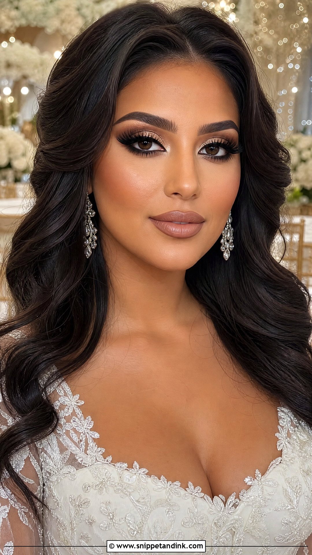 Full Glam Wedding Makeup For Brunettes - Snippet and Ink - 25 Wedding Makeup for Brunettes