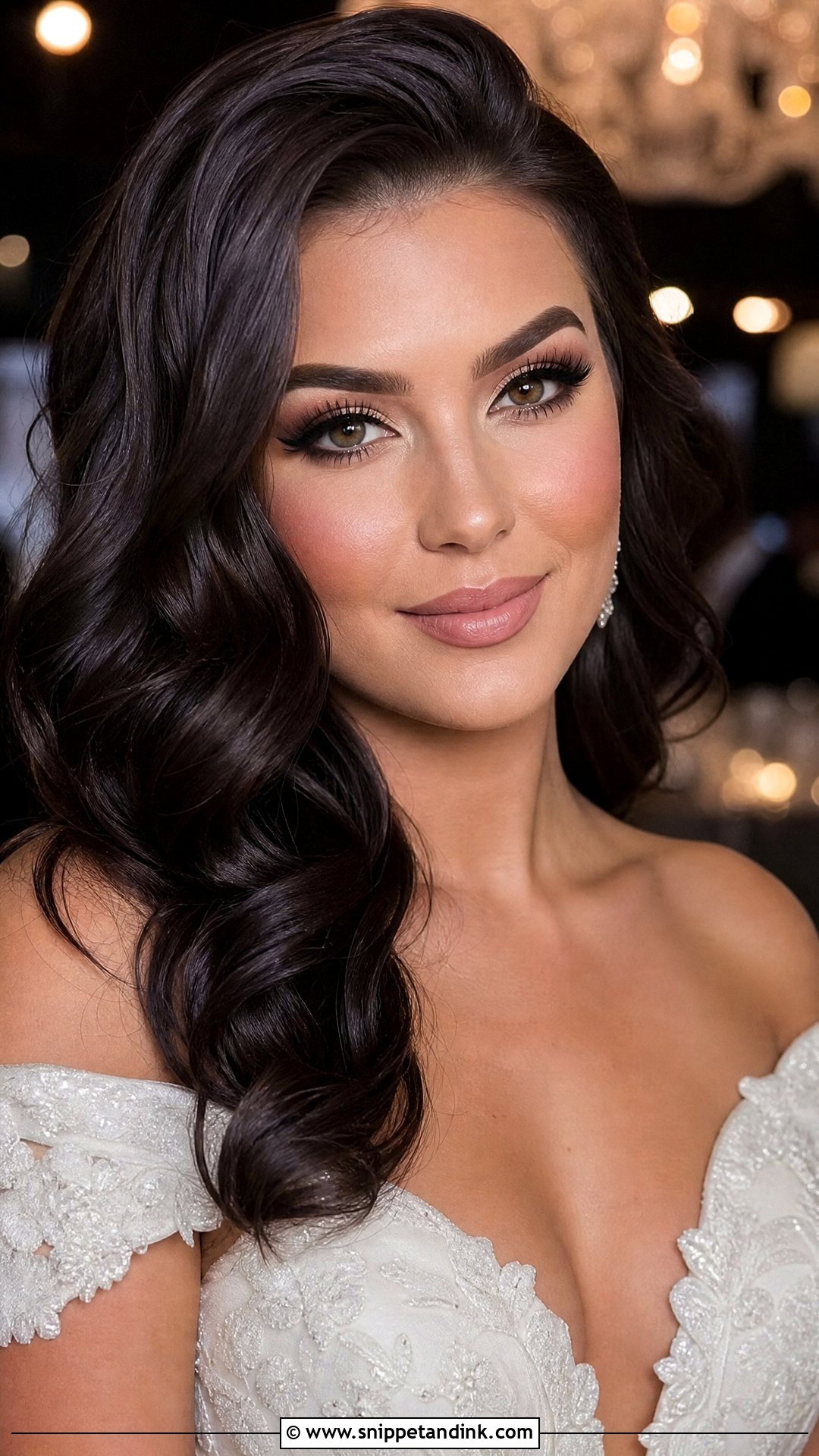 Full Glam Wedding Makeup For Dark Hair - Snippet and Ink - 20 Wedding Makeup Dark Hair Ideas