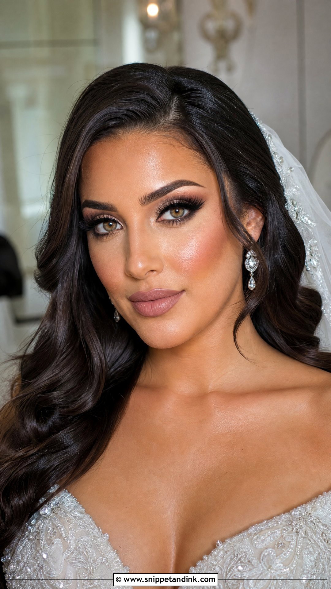 Full Glam Wedding Makeup For Hazel Eyes Brunette - Snippet and Ink - 20 Wedding Makeup for Hazel Eyes Brunette