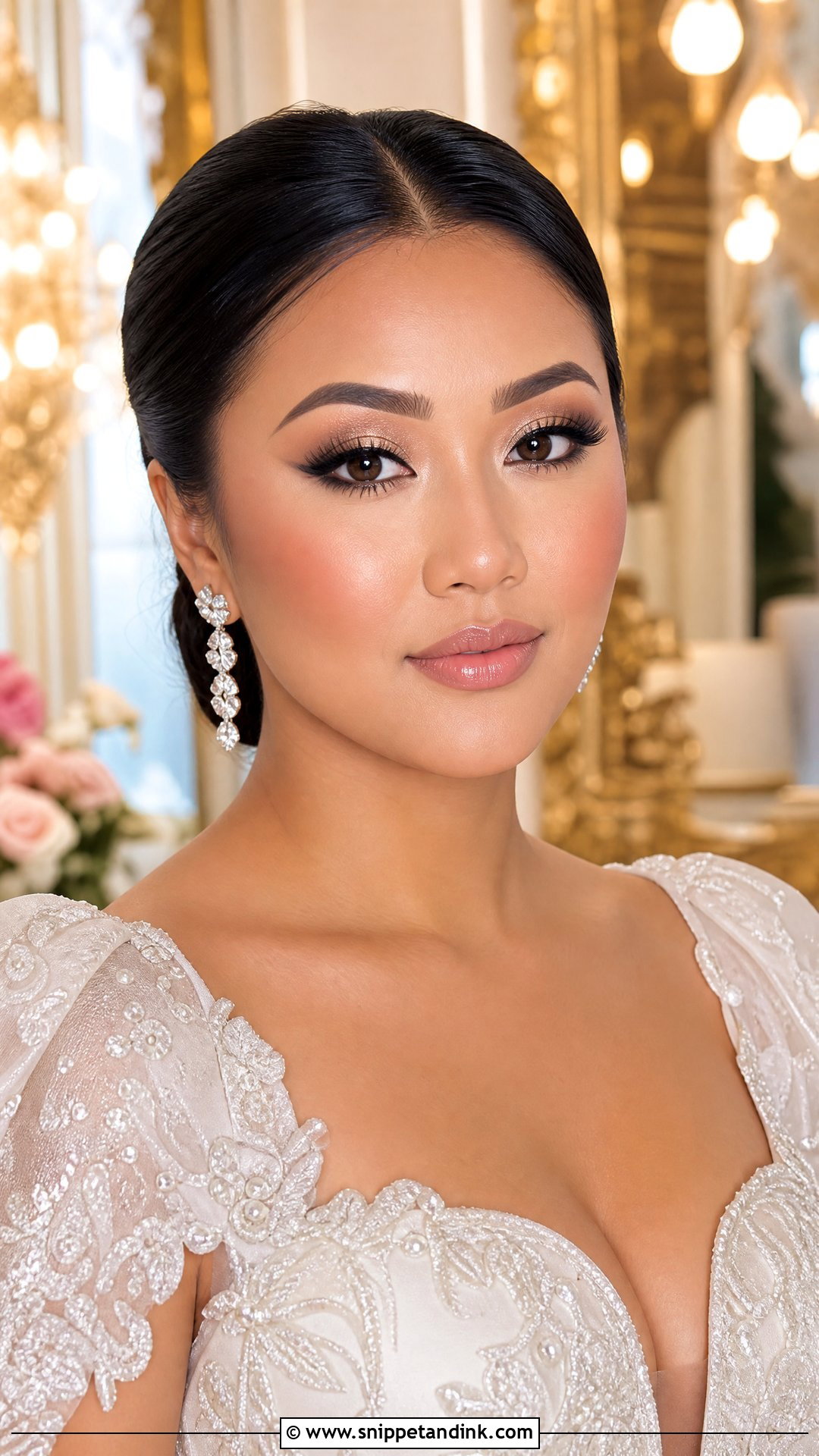Full Glam Wedding Makeup For Round Face - Snippet and Ink - 20 Wedding Makeup for Round Face Ideas