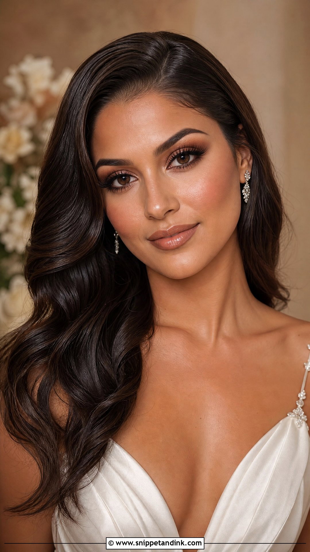 Full Glam Wedding Makeup With Bronze Eyes - Snippet and Ink - 30 Full Glam Wedding Makeup Ideas
