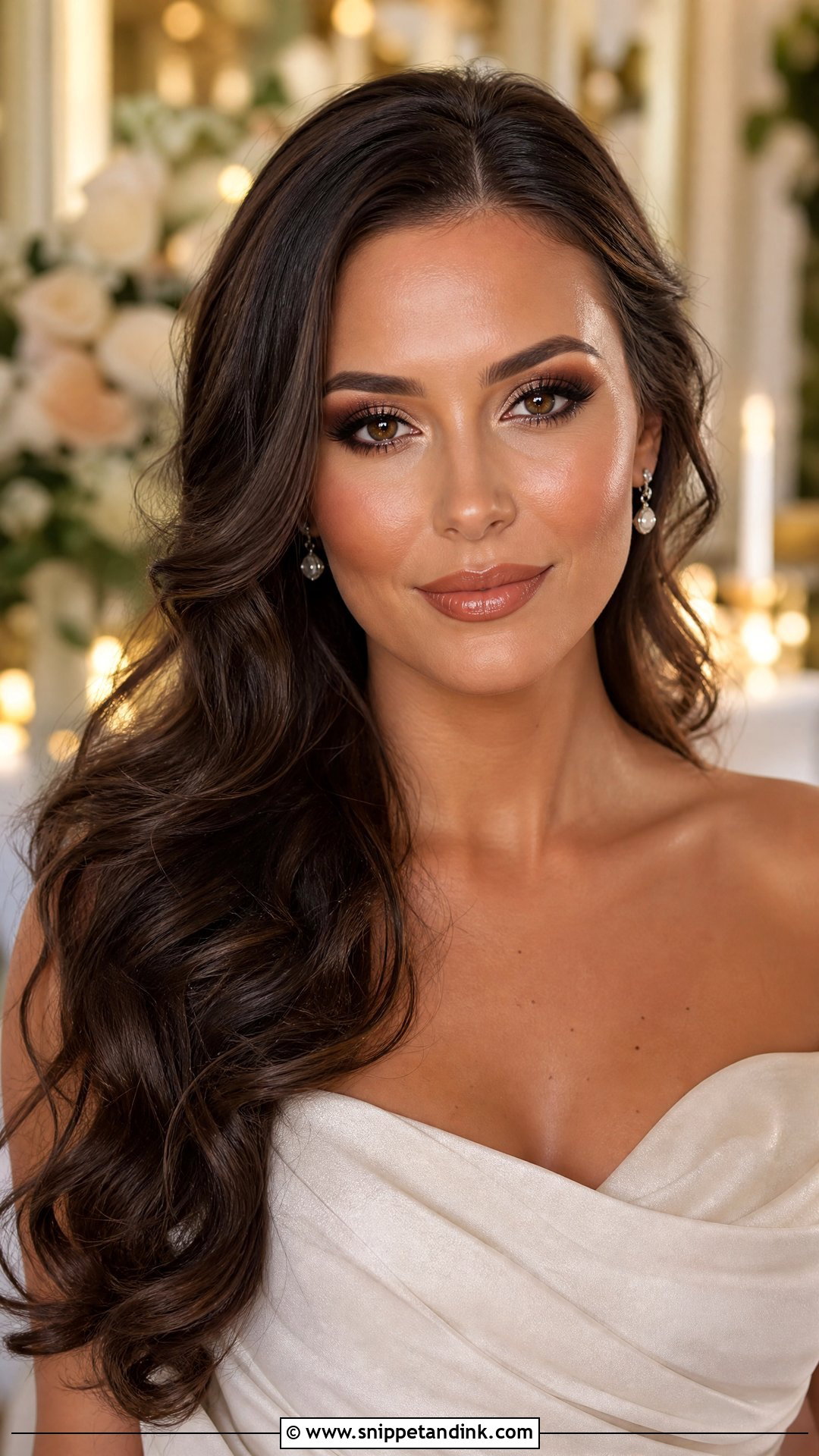 Full Glam Wedding Makeup With Bronze Glow - Snippet and Ink - 20 Full Glam Makeup Looks Wedding