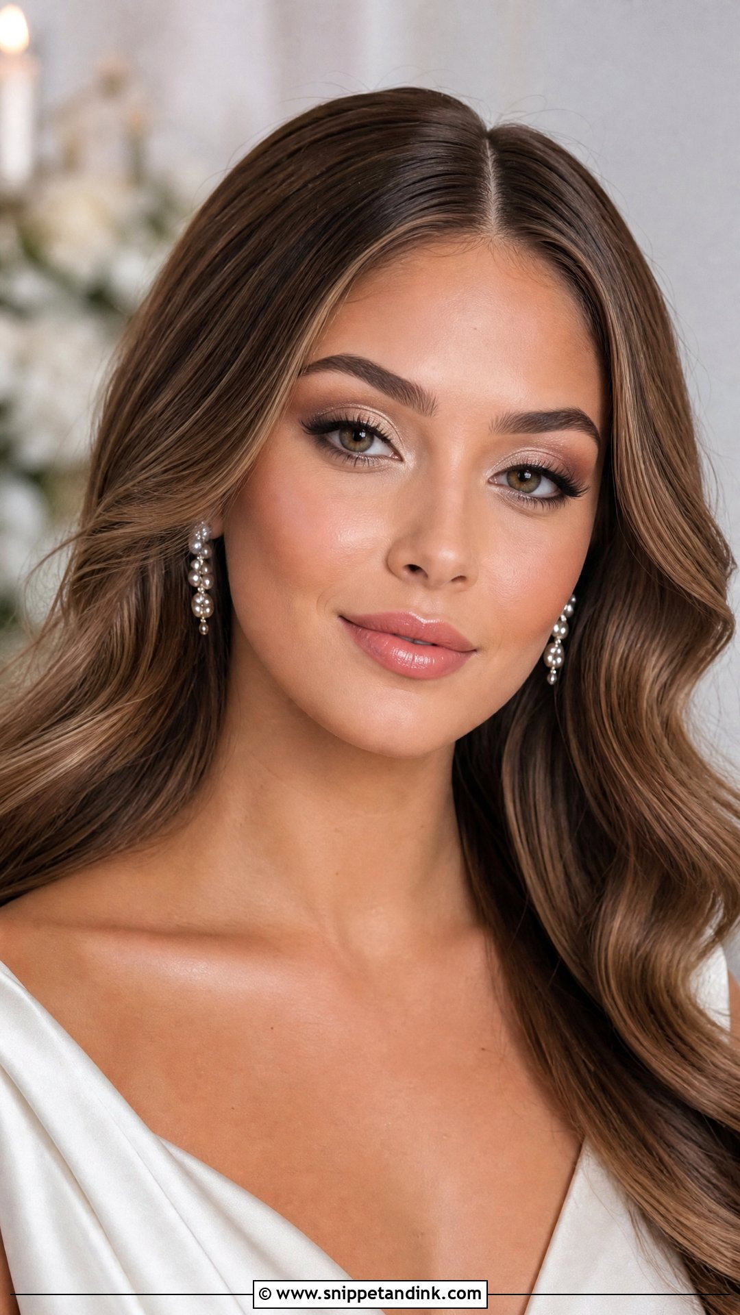 Full Glam Wedding Makeup With Champagne Eyeshadow - Snippet and Ink - 30 Full Glam Wedding Makeup Ideas