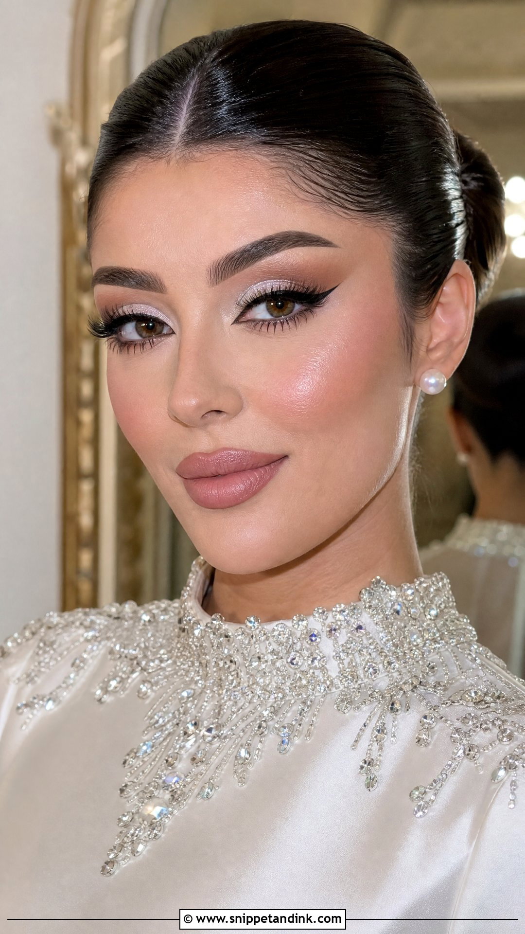 Full Glam Wedding Makeup With Cut Crease - Snippet and Ink - 30 Full Glam Wedding Makeup Ideas