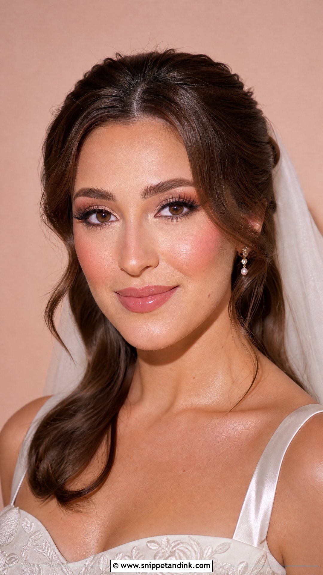 Full Glam Wedding Makeup With Glossy Lips - Snippet and Ink - 30 Full Glam Wedding Makeup Ideas