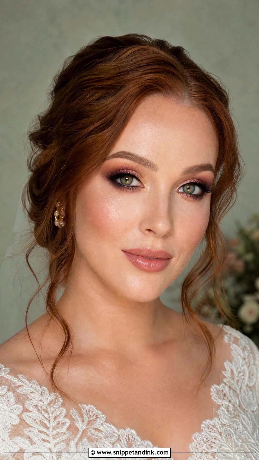 Full Glam Wedding Makeup With Green Eyes - Snippet and Ink - 30 Full Glam Wedding Makeup Ideas