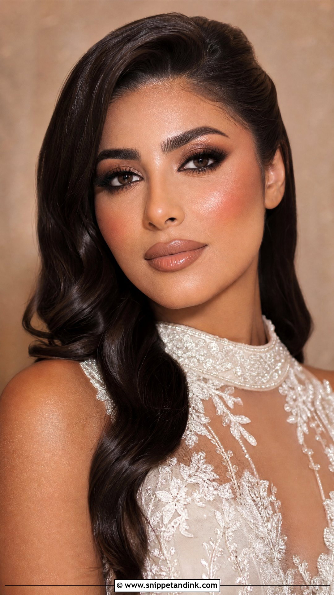 Full Glam Wedding Makeup With Nude Lip - Snippet and Ink - 30 Full Glam Wedding Makeup Ideas