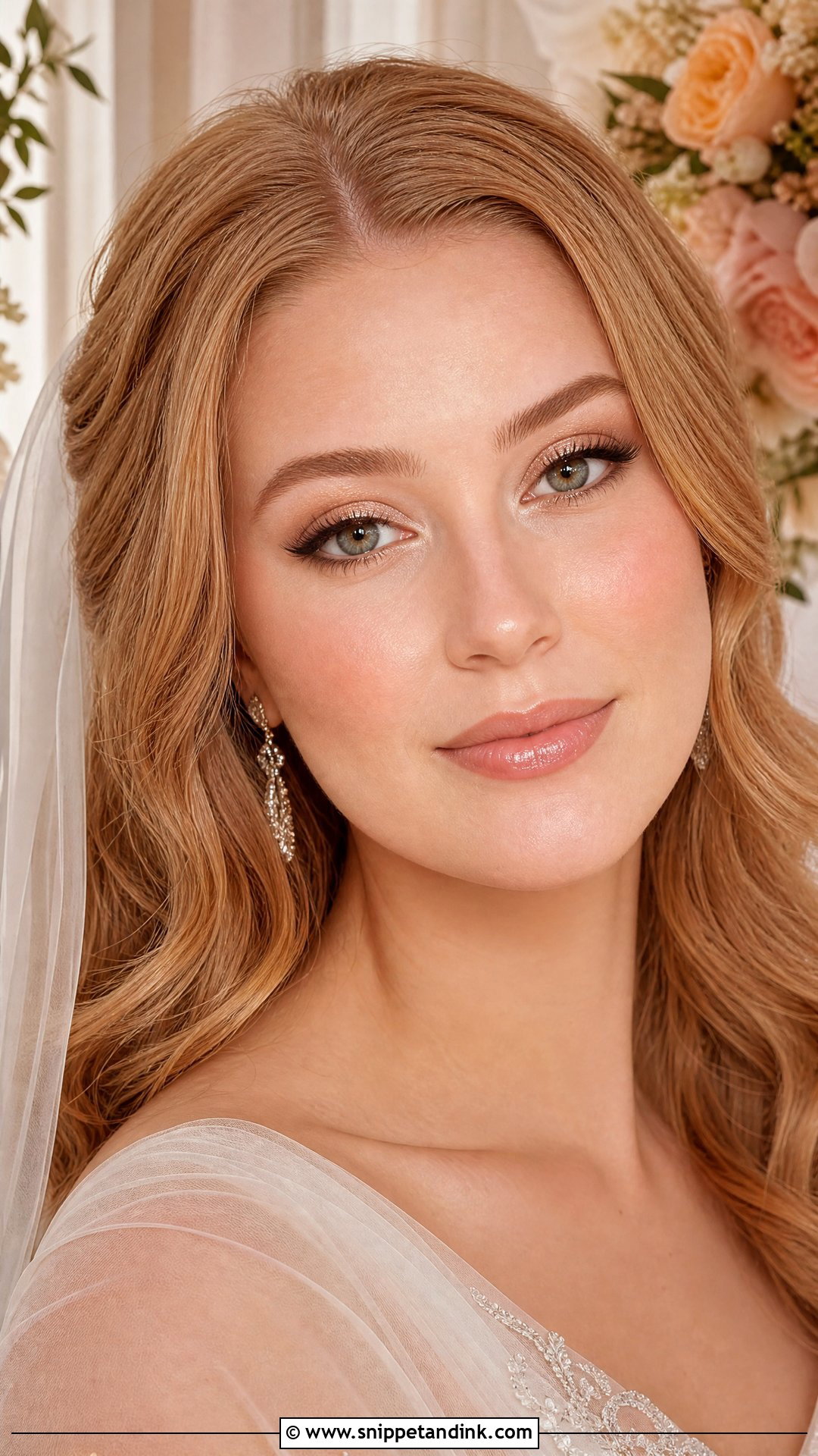 Full Glam Wedding Makeup With Peach Blush - Snippet and Ink - 20 Full Glam Makeup Looks Wedding