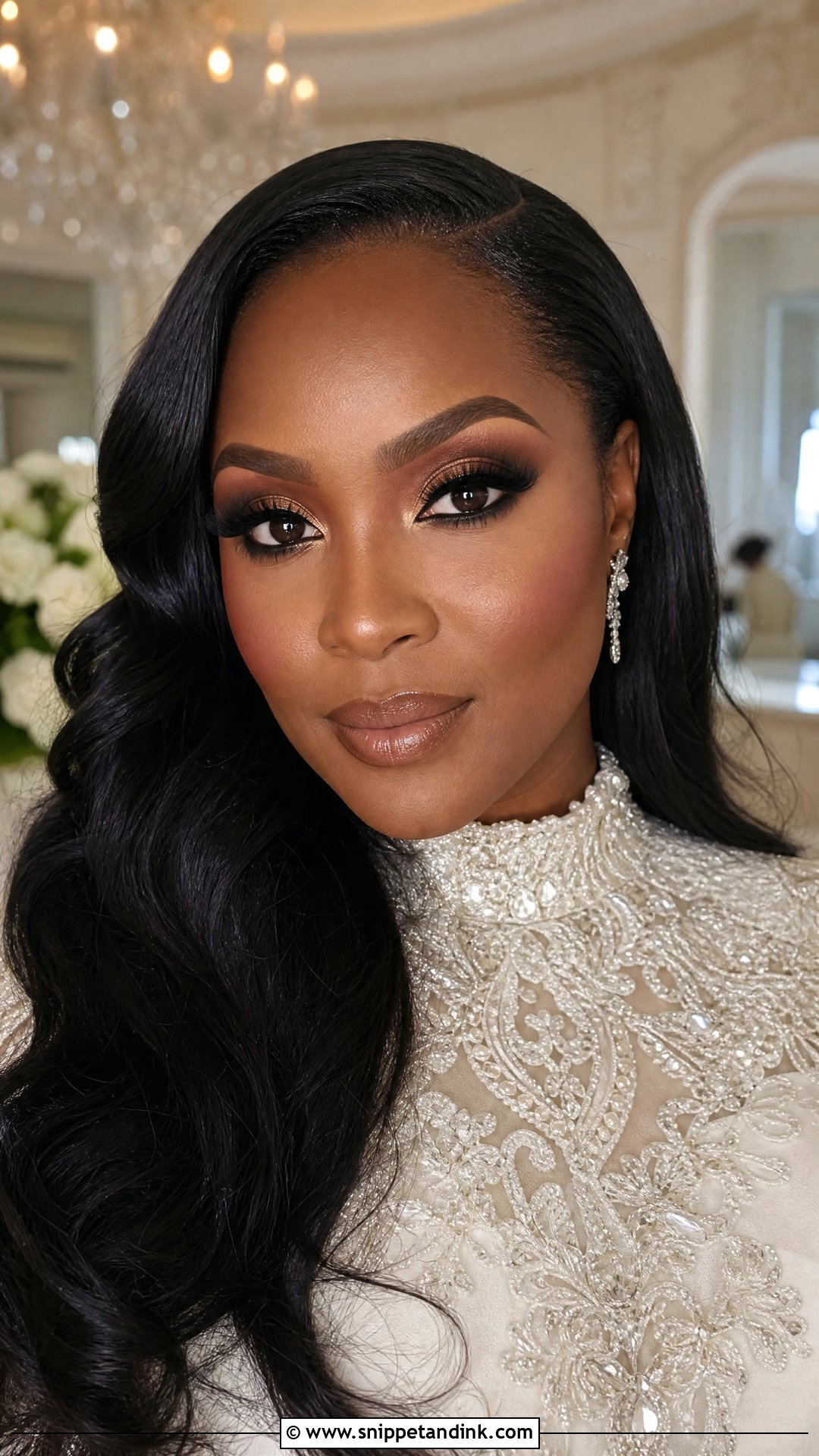 Full Glam Wedding Makeup for Brown Eyes - Snippet and Ink - 35 Wedding Makeup for Brown Eyes