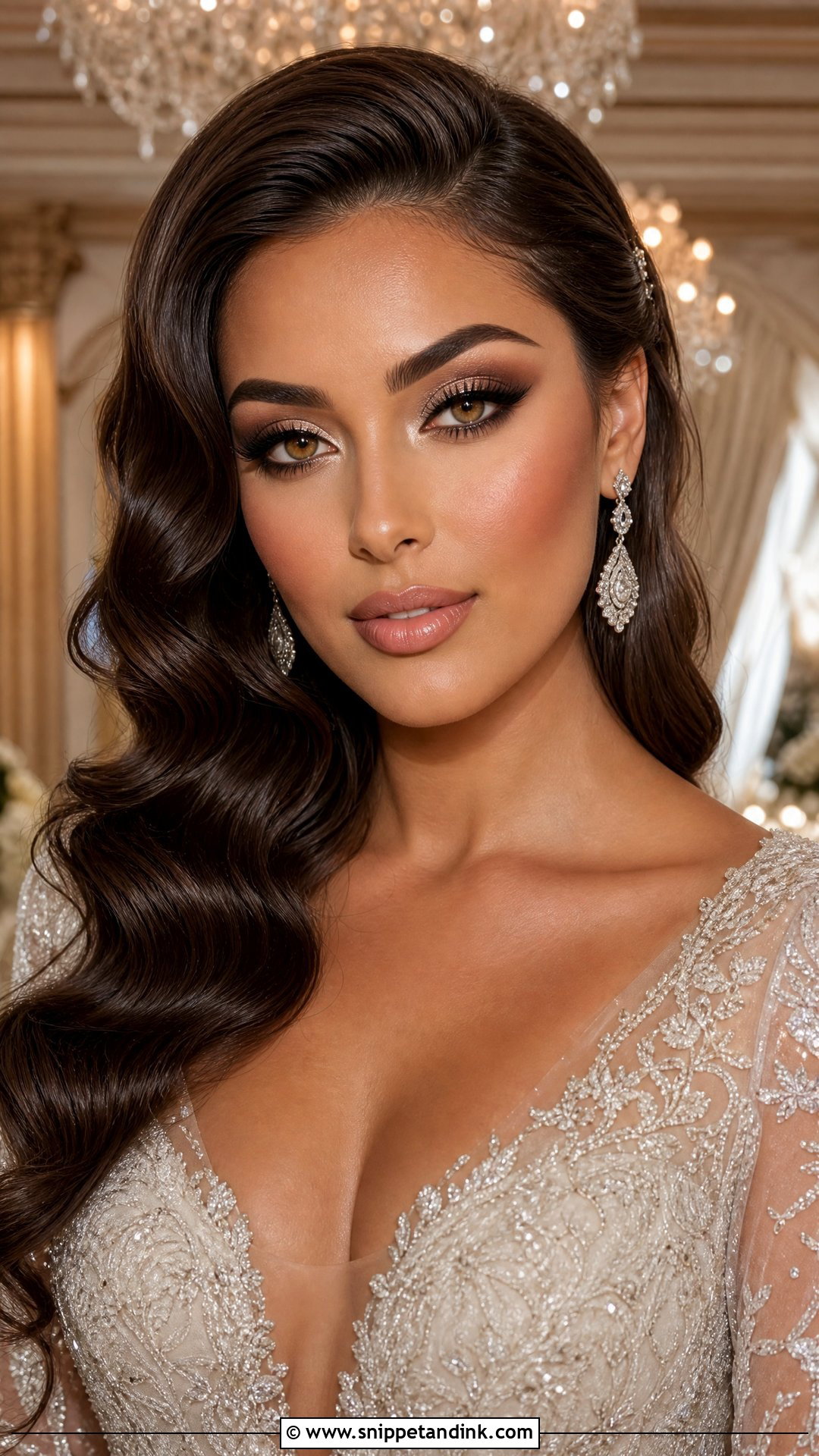 Full Glam Wedding Makeup for Hazel Eyes and Brown Hair - Snippet and Ink - 20 Wedding Makeup for Hazel Eyes and Brown Hair