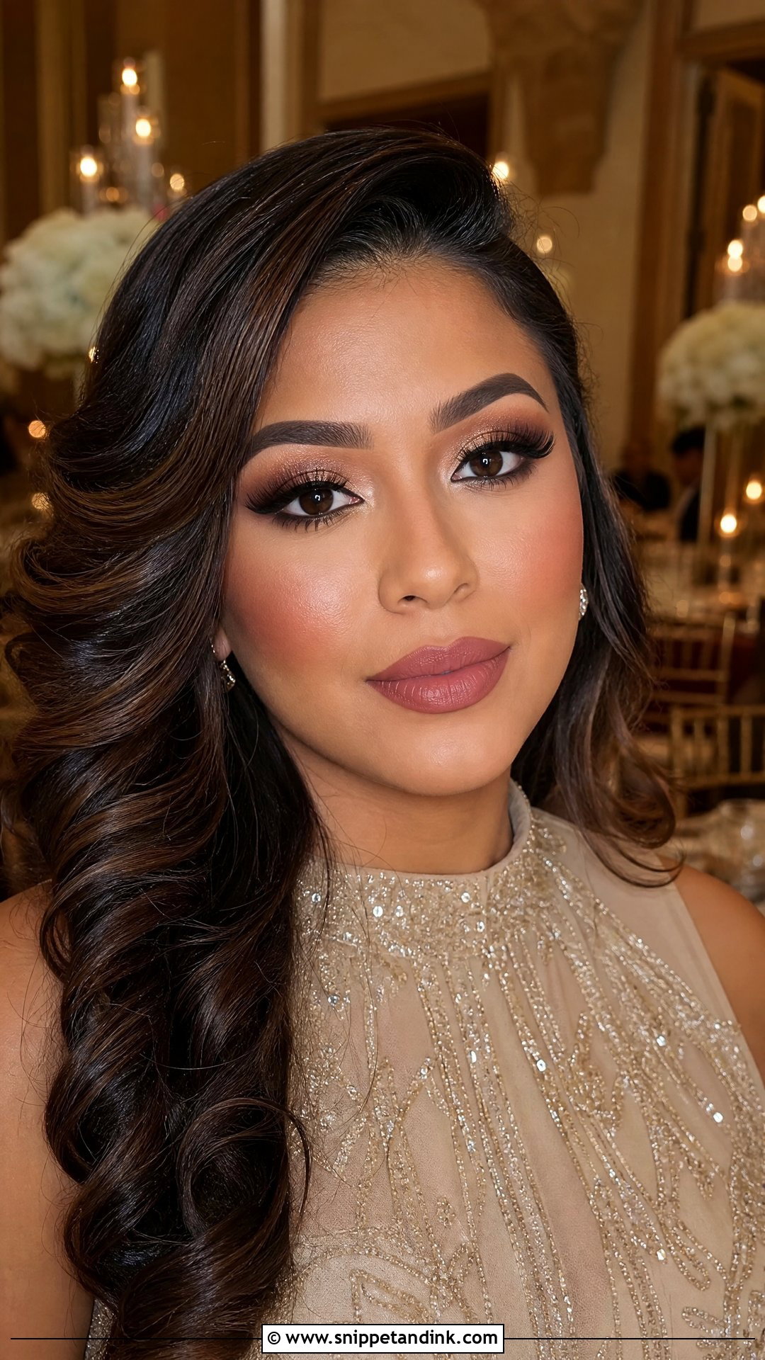 Full Glam Wedding Makeup for Hazel Eyes - Snippet and Ink - 25 Wedding Makeup for Hazel Eyes