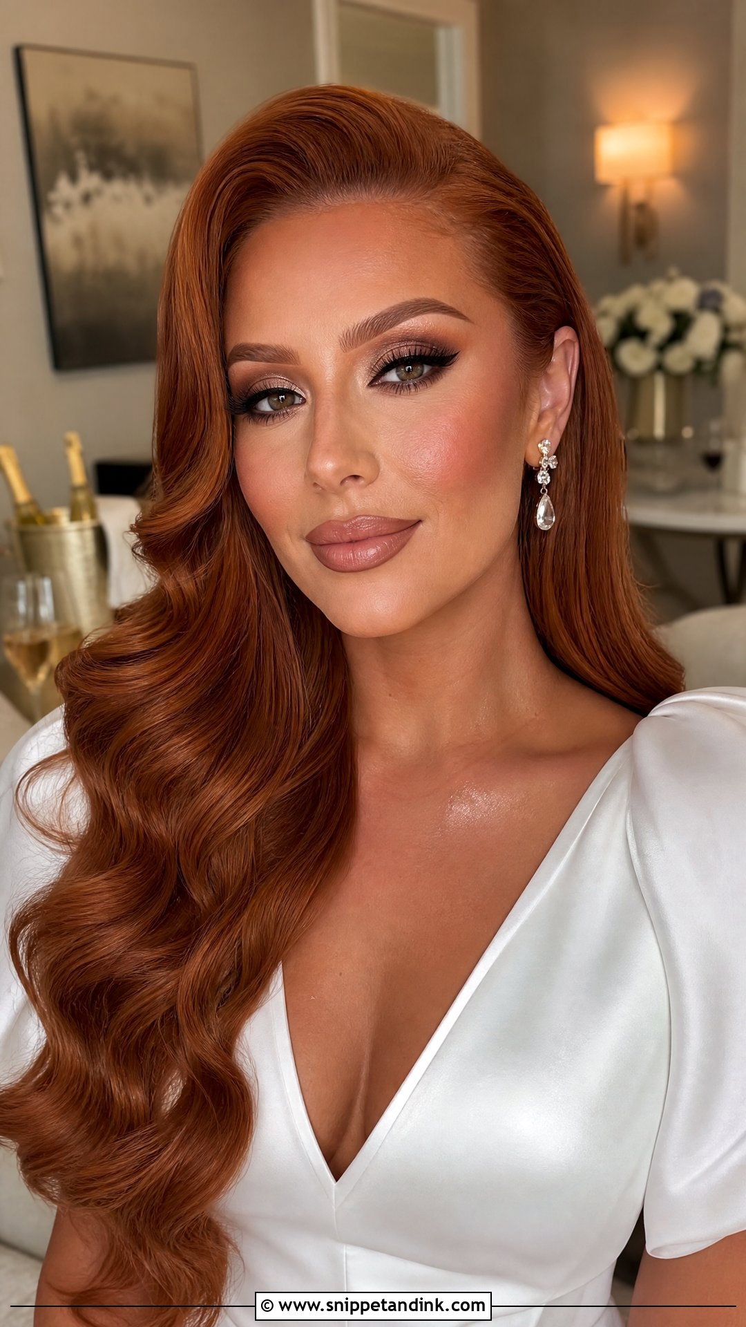 Full Glam Wedding Makeup for Redheads - Snippet and Ink - 20 Wedding Makeup for Redheads