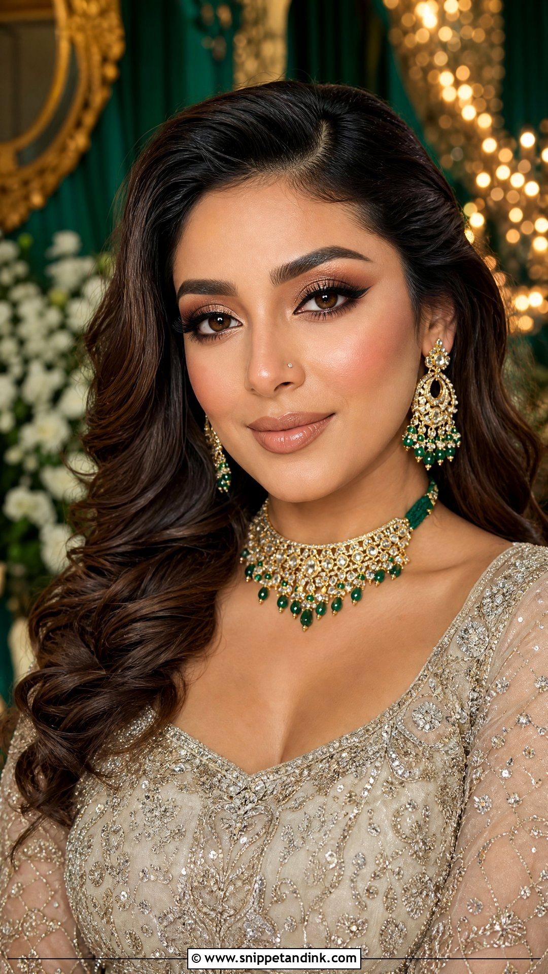 Full Glam Winter Bridal Makeup - Snippet and Ink - 20 Winter Bridal Makeup Ideas