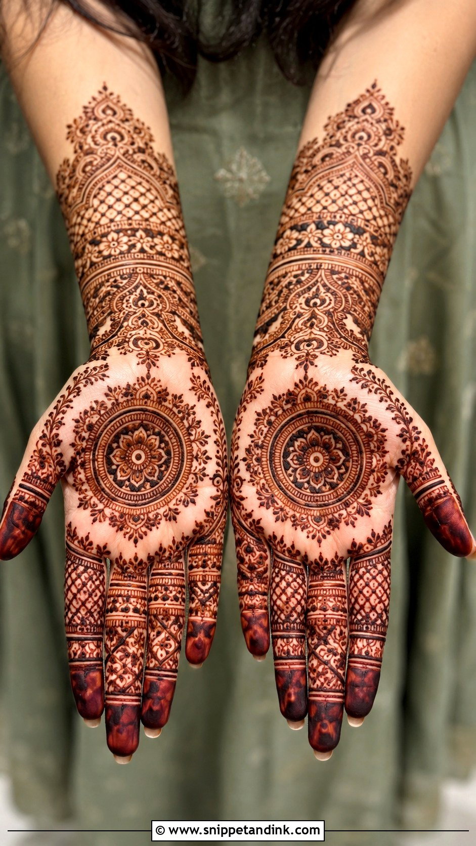 Full Hand Aesthetic Mehndi Design - Snippet and Ink - 35 Aesthetic Mehndi Designs
