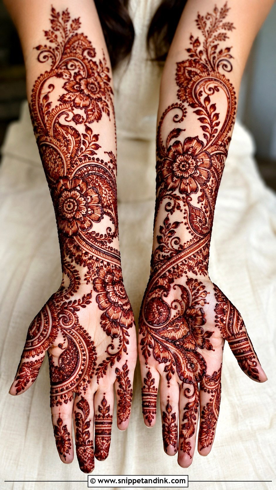 Full Hand Arabian Mehndi Design - Snippet and Ink - 35 Arabian Mehndi Design Ideas