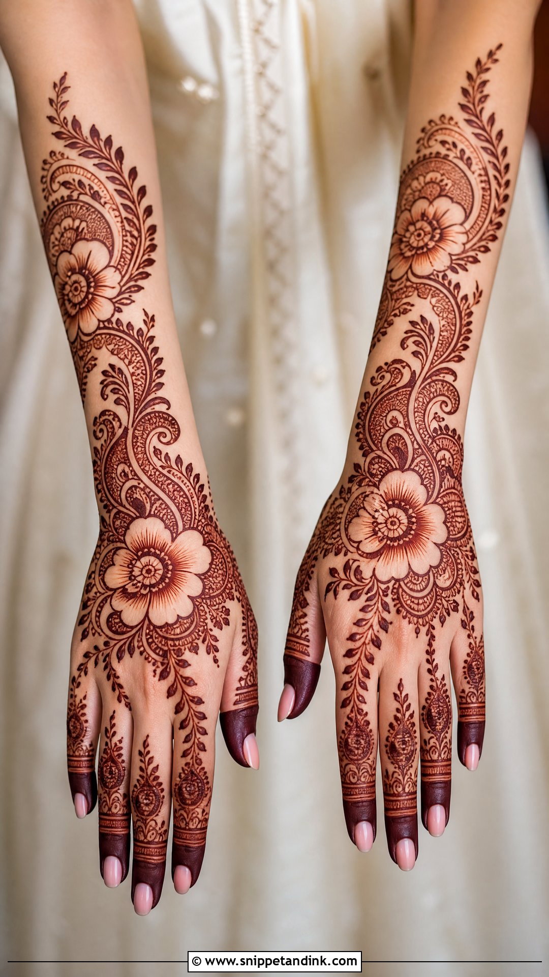 Full Hand Arabic Bridal Back Hand Mehndi - Snippet and Ink - 20 Simple Easy Full Hand Bridal Back Hand Mehndi Designs