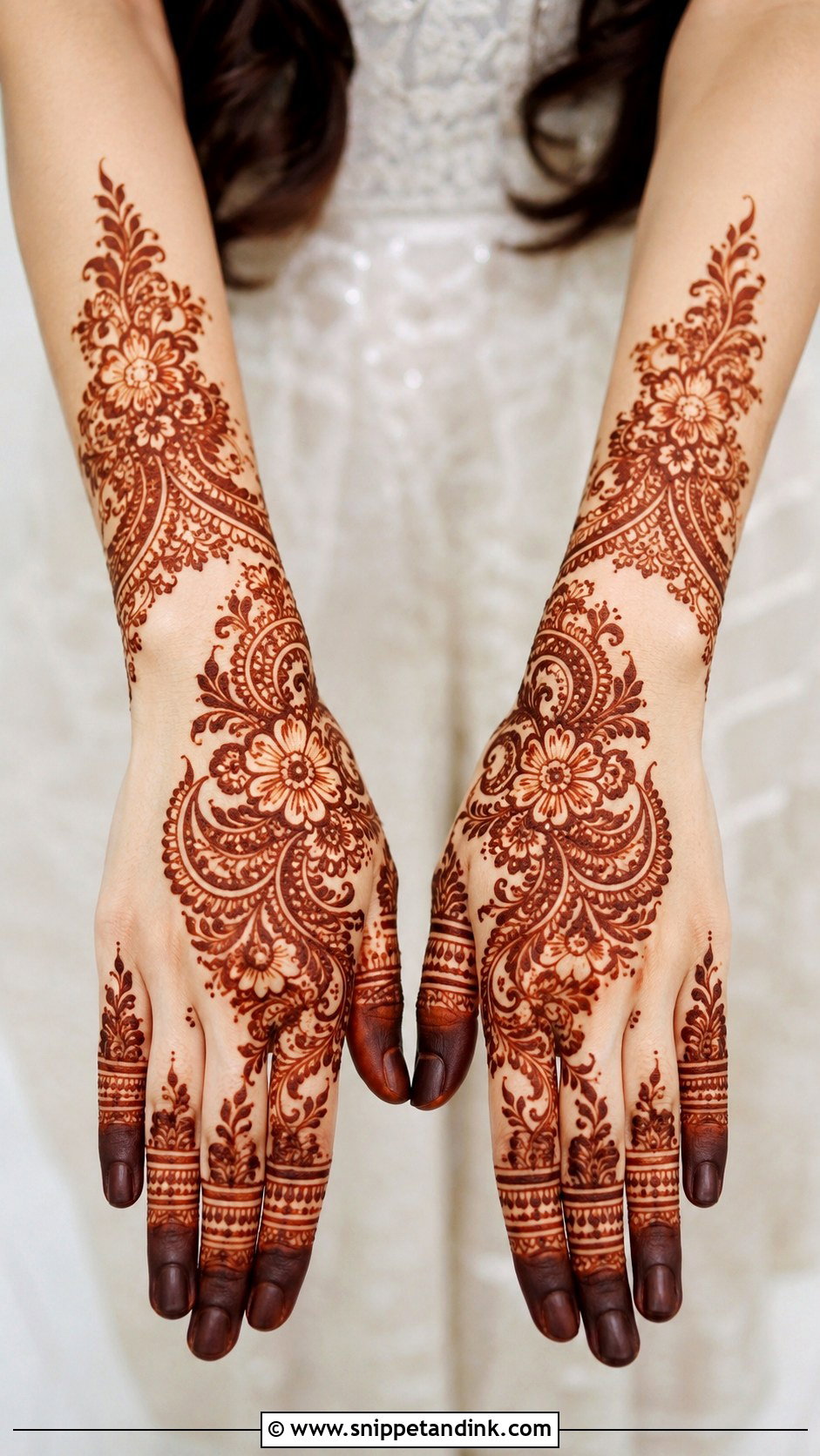 Full Hand Arabic Bridal Mehndi Design - Snippet and Ink - 30 Arabic Bridal Mehndi Designs