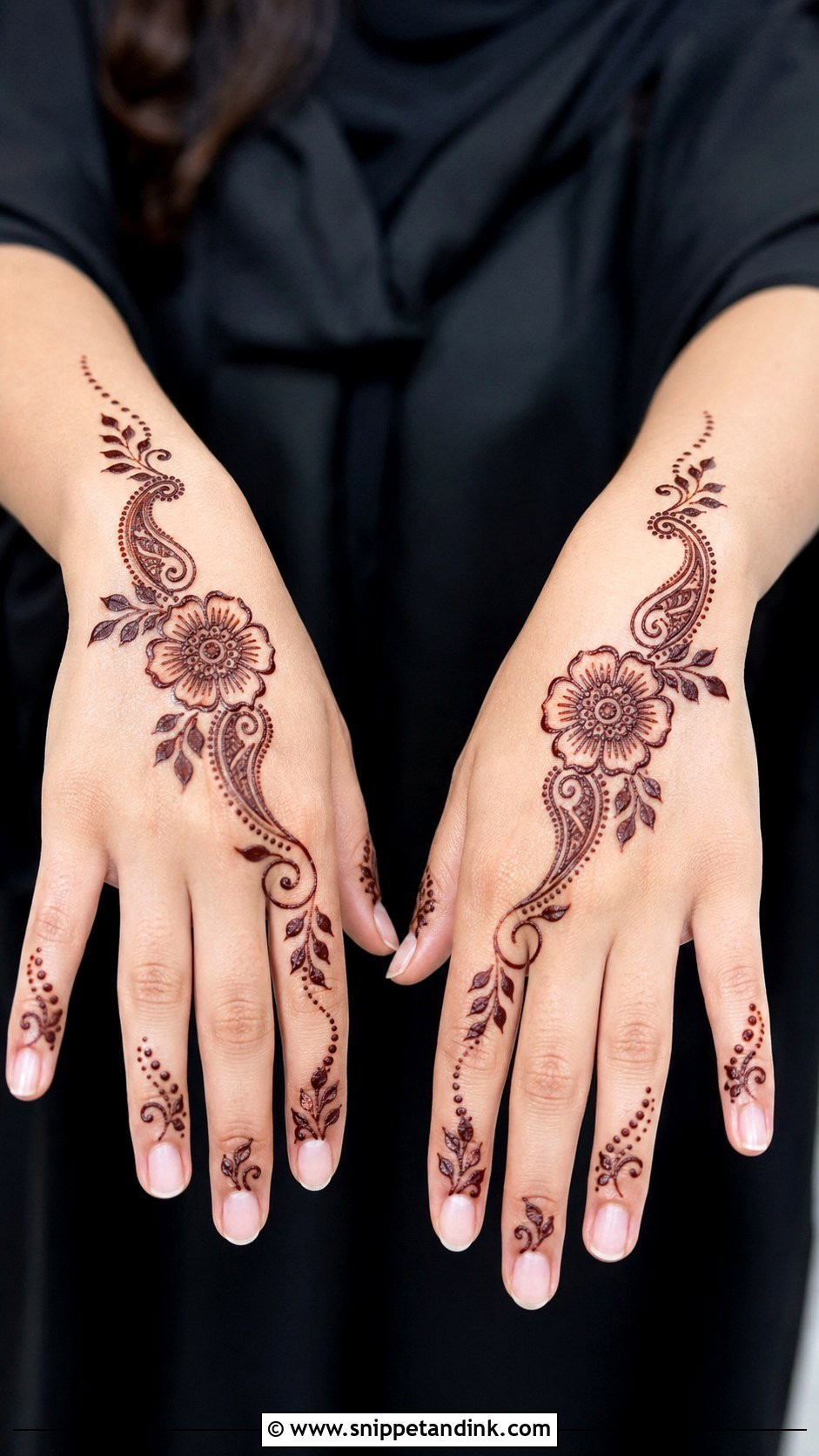 Full Hand Arabic Mehndi Design - Snippet and Ink - 30 Latest Arabic Mehndi Designs