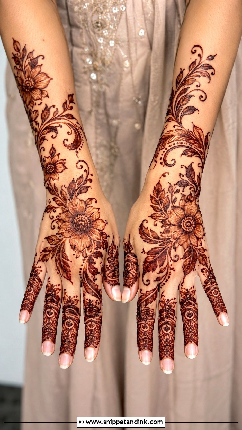 Full Hand Arabic Mehndi Design - Snippet and Ink - 35 New Latest Mehndi Design Ideas