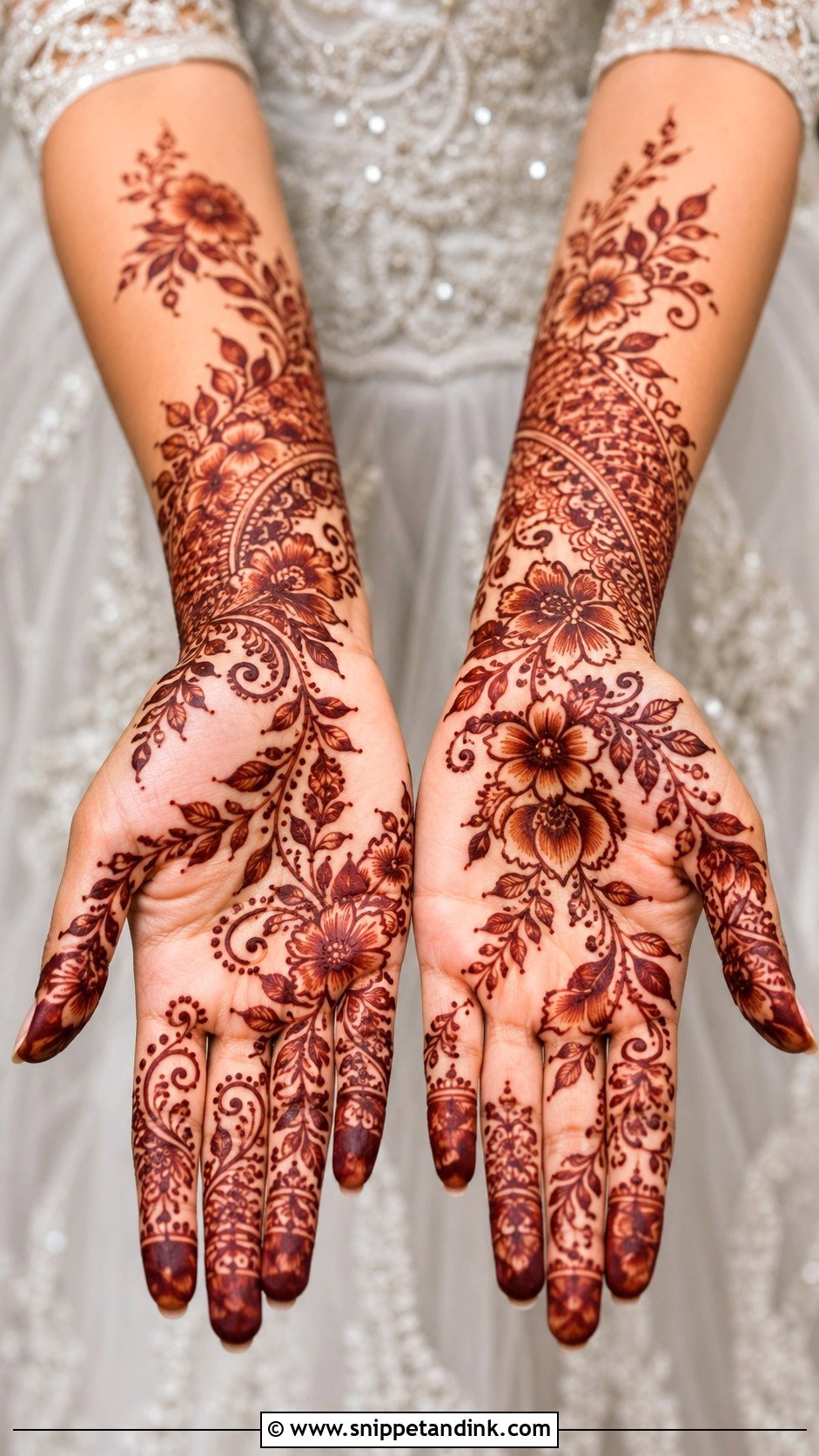 Full Hand Arabic Mehndi Design - Snippet and Ink - 30 Full Mehndi Designs