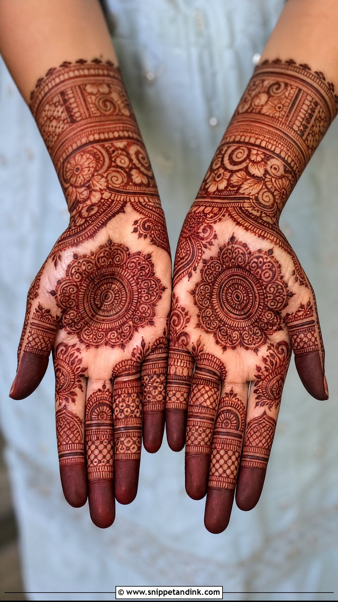 Full Hand Baat Pakki Mehndi Design - Snippet and Ink - 30 Baat Pakki Mehndi Design Ideas