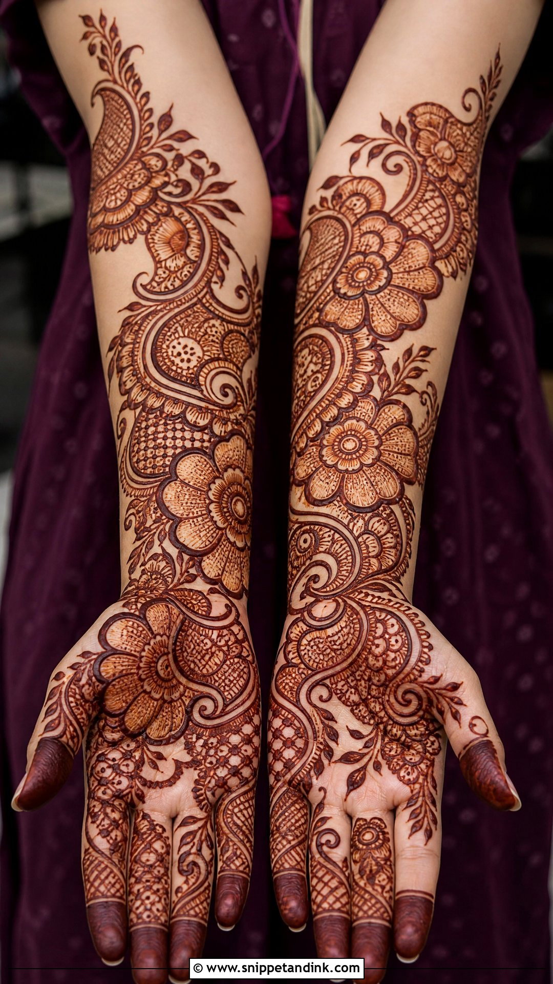 Full Hand Bail Front Hand Mehndi Design - Snippet and Ink - 25 Bail Front Hand Mehndi Design Ideas