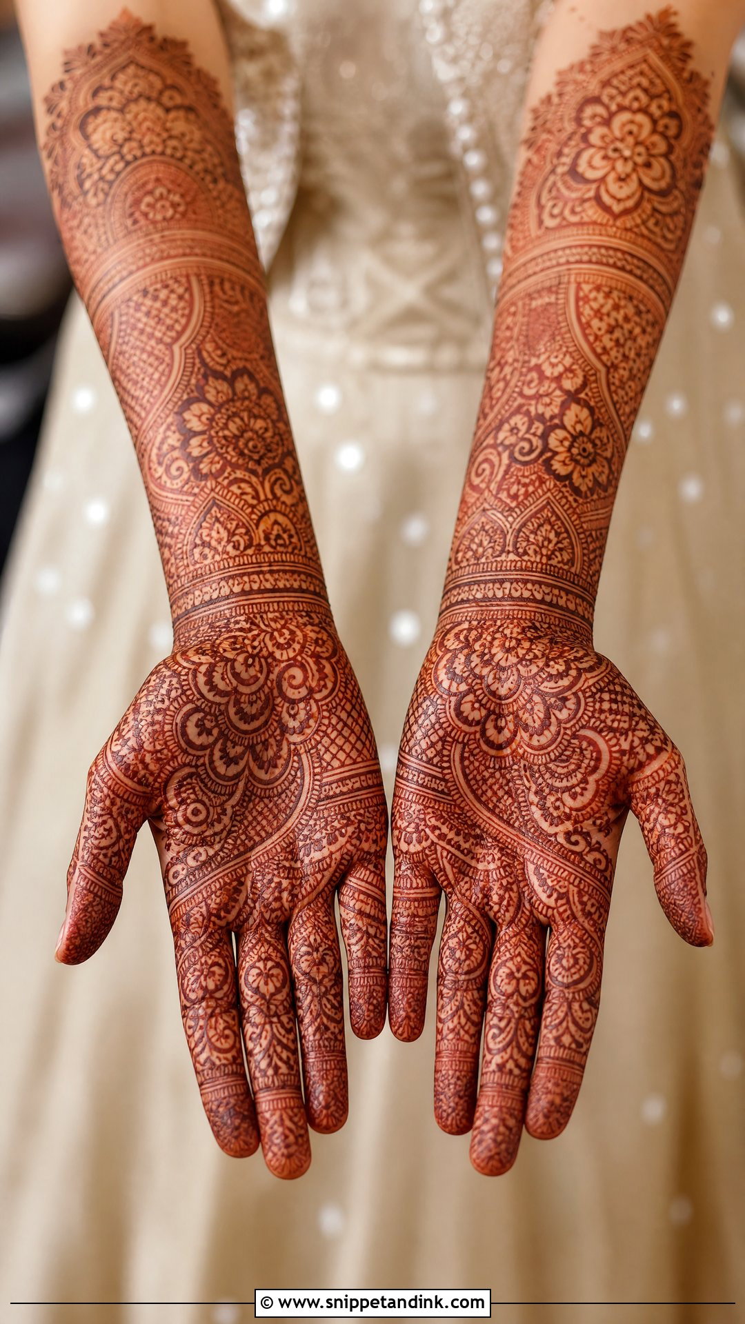 Full Hand Barat Mehndi Design - Snippet and Ink - 20 Barat Mehndi Design Ideas