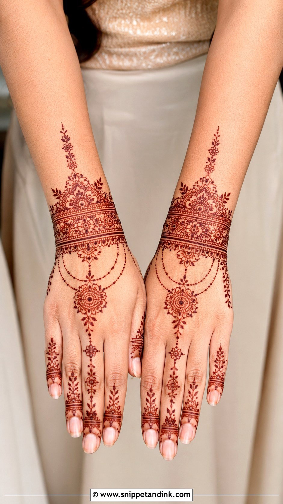 Full Hand Bracelet Mehndi Design - Snippet and Ink - 35 Full Hand Mehndi Designs