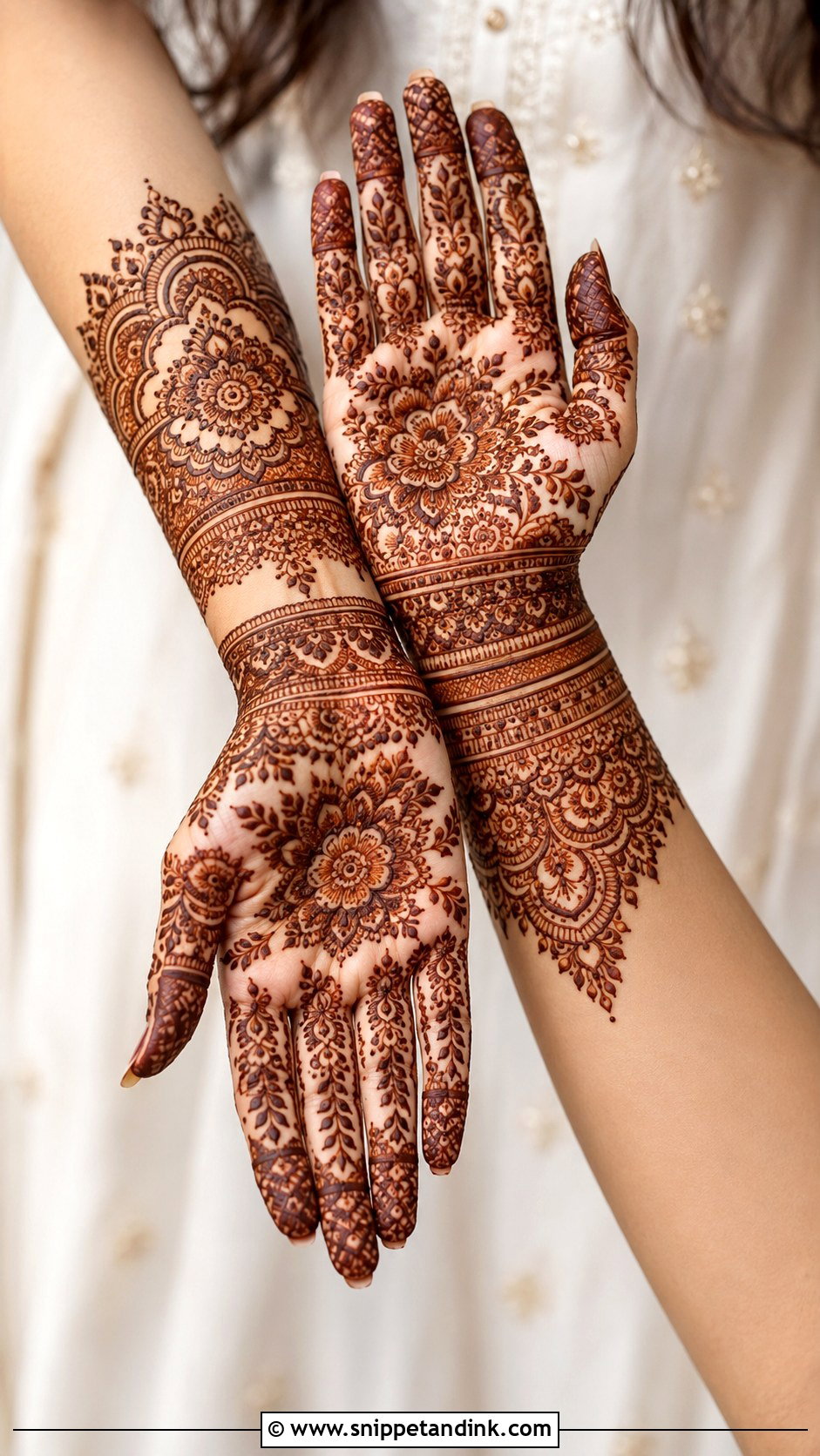 Full Hand Bracelet Mehndi Design - Snippet and Ink - 35 Latest Full Hand Mehndi Designs