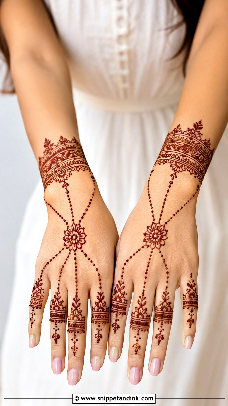 Full Hand Bracelet Mehndi Design - Snippet and Ink - 30 Full Mehndi Designs