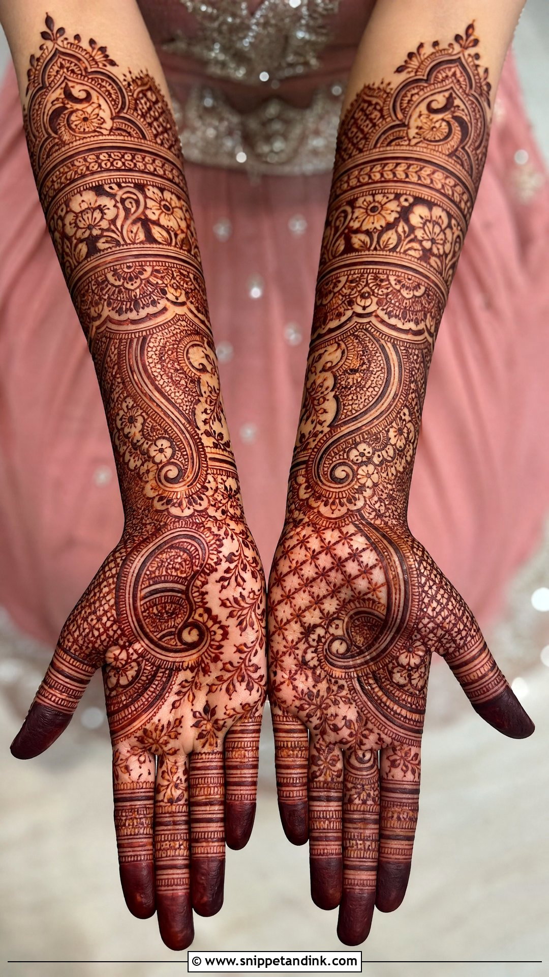 Full Hand Bridal Dulhan Mehndi Design - Snippet and Ink - 20 Bridal Dulhan Mehndi Designs