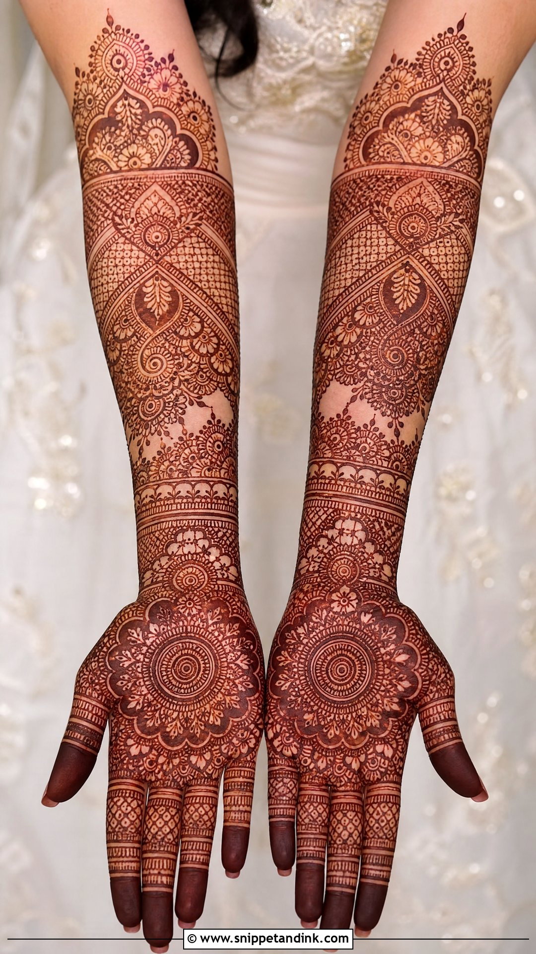 Full Hand Bridal Front Hand Mehndi Design - Snippet and Ink - 25 Bridal Front Hand Mehndi Design 2025 Ideas