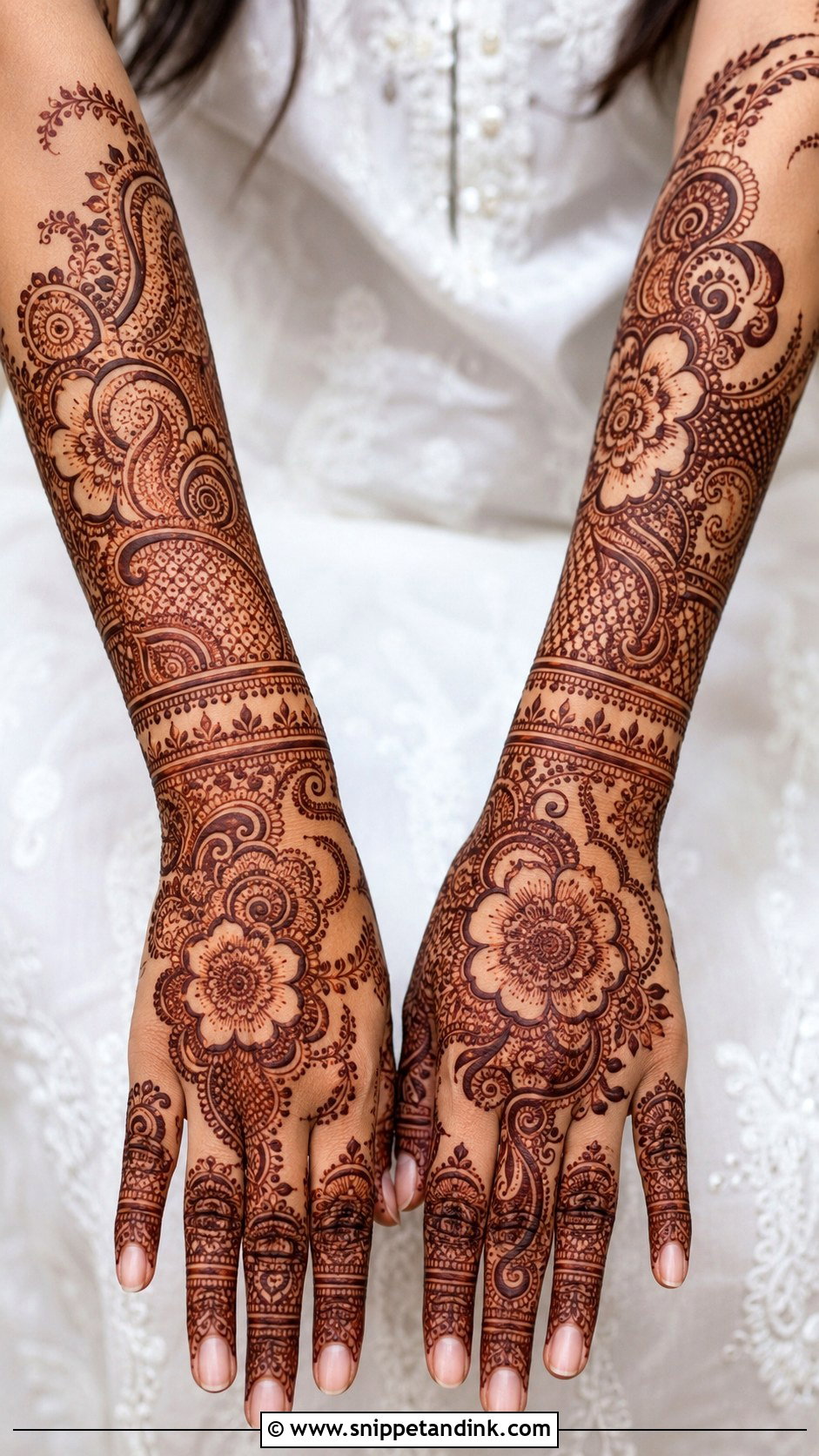 Full Hand Bridal Mehndi Back Hand - Snippet and Ink - 30 Bridal Mehndi Designs Back Hands Brides