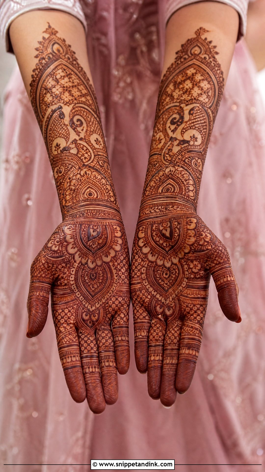 Full Hand Bridal Mehndi Design - Snippet and Ink - 20 Modern Bridal Mehndi Designs