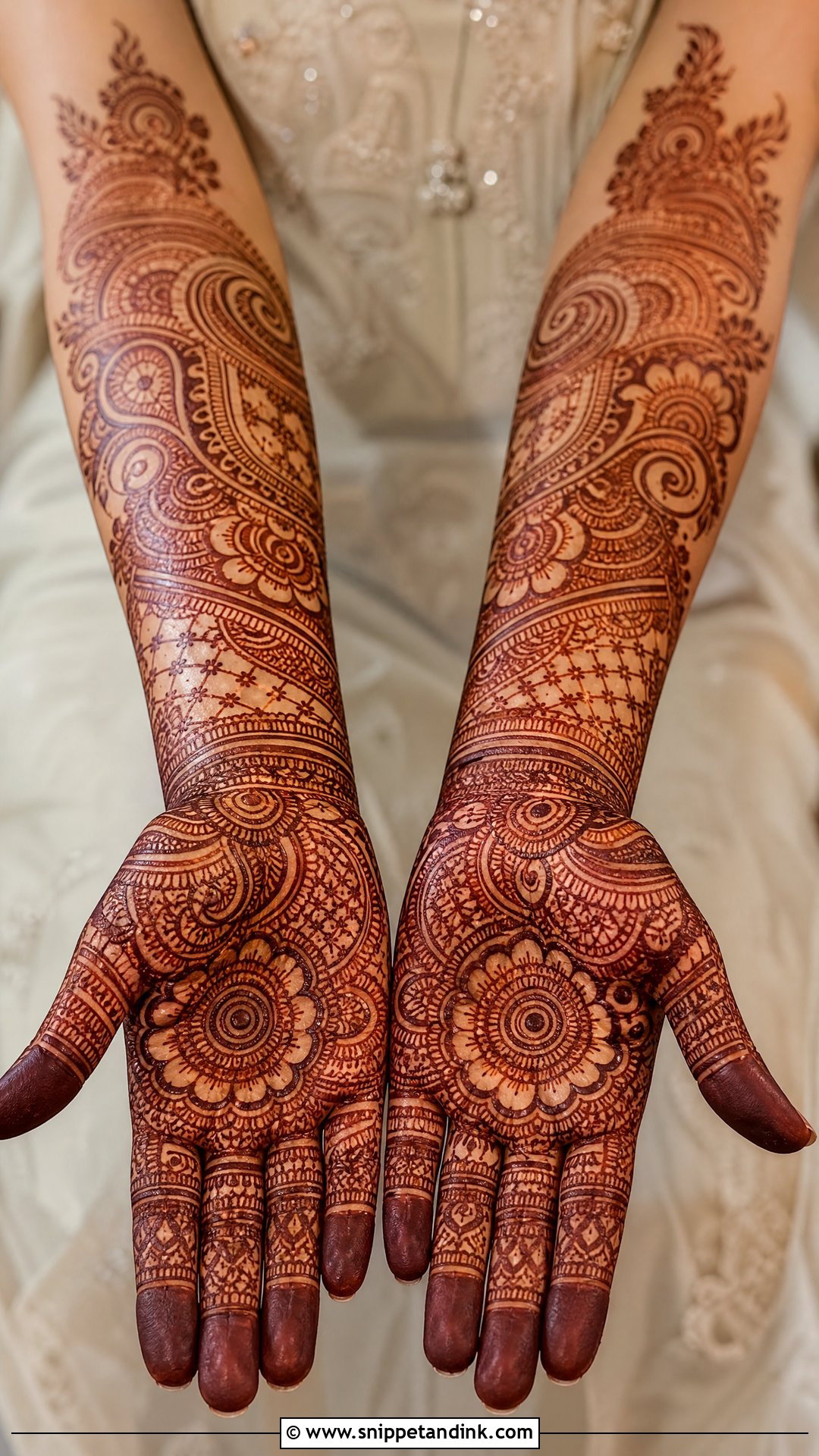 Full Hand Bridal Mehndi Design - Snippet and Ink - 25 Bridal Mehndi Design 2025 Ideas