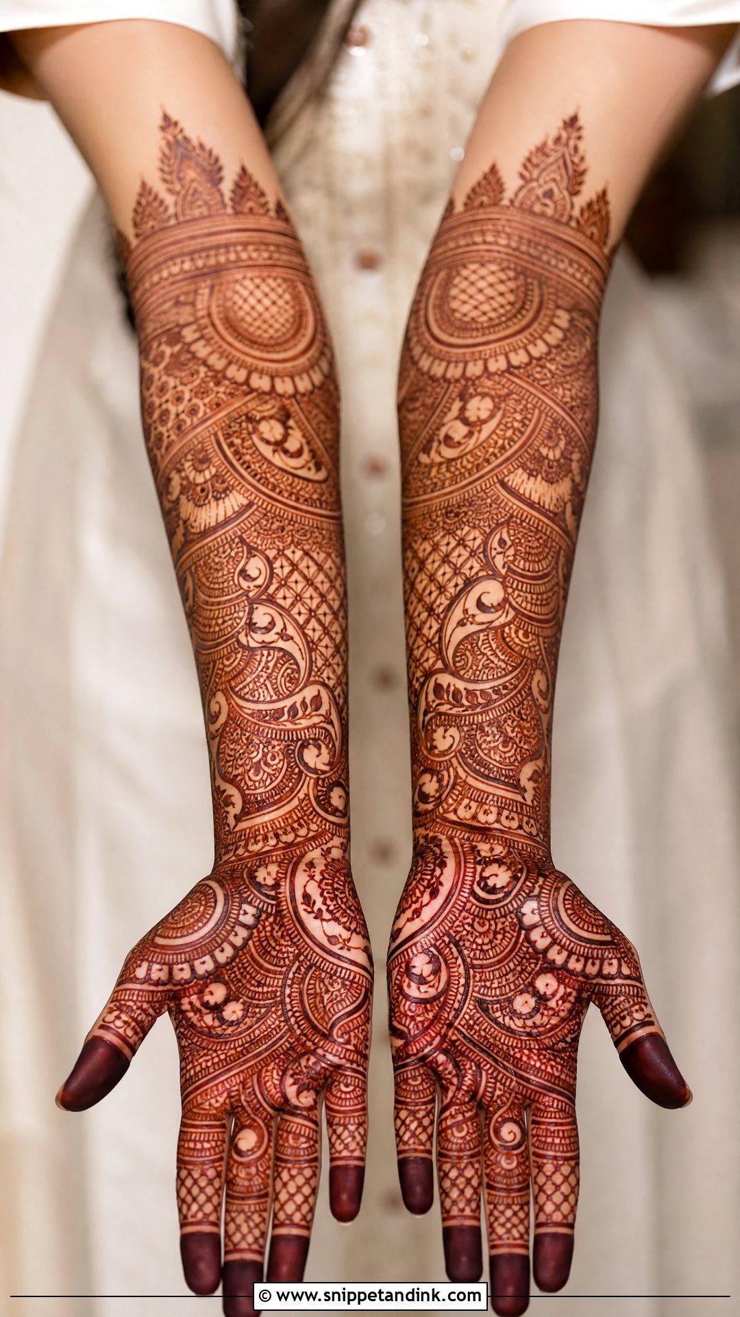 Full Hand Bridal Mehndi Design - Snippet and Ink - 25 Mehndi Designs for Marriage