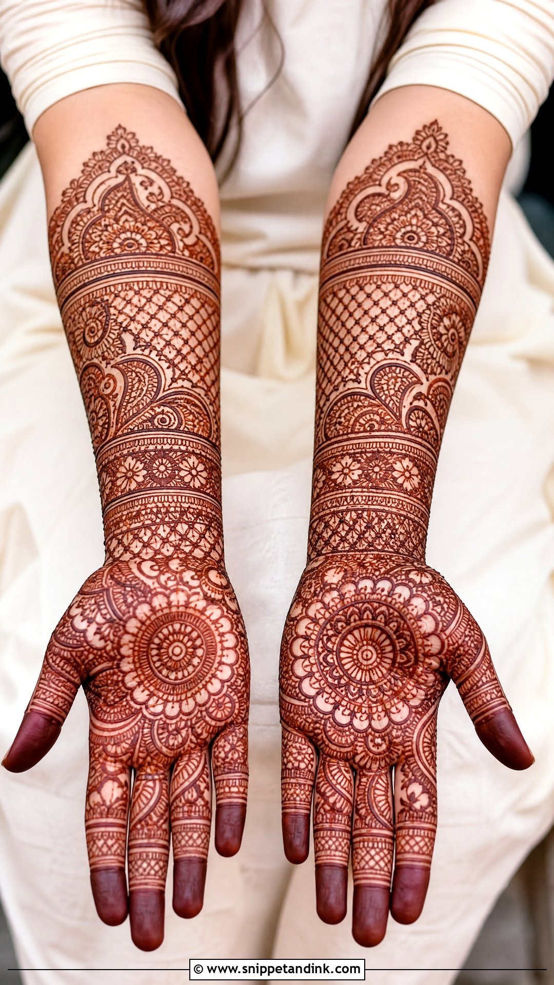 Full Hand Bridal Mehndi Design - Snippet and Ink - 25 Mehndi Designs for Wedding