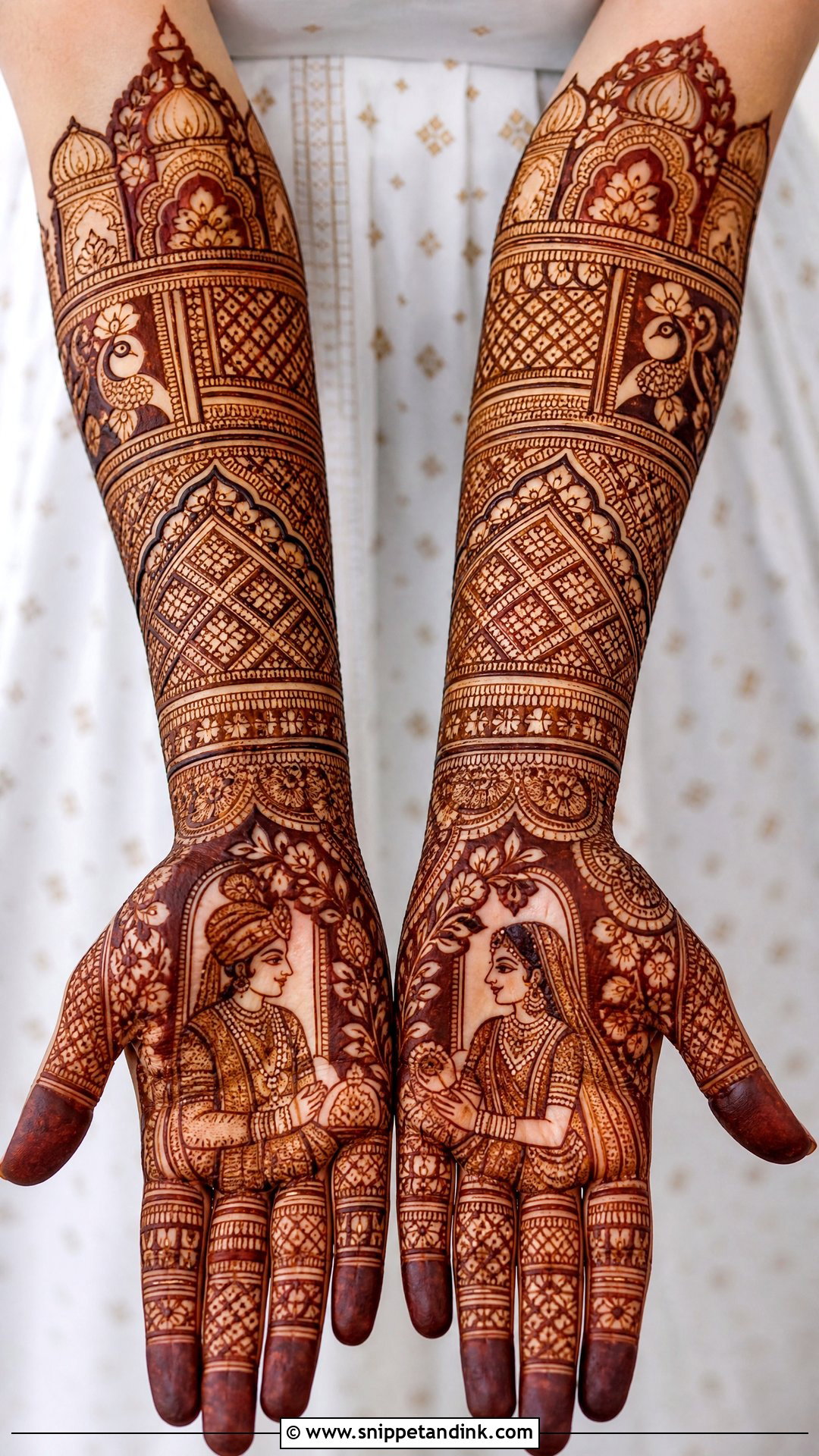 Full Hand Bridal Mehndi Design - Snippet and Ink - 25 Trending Mehndi Designs 2025