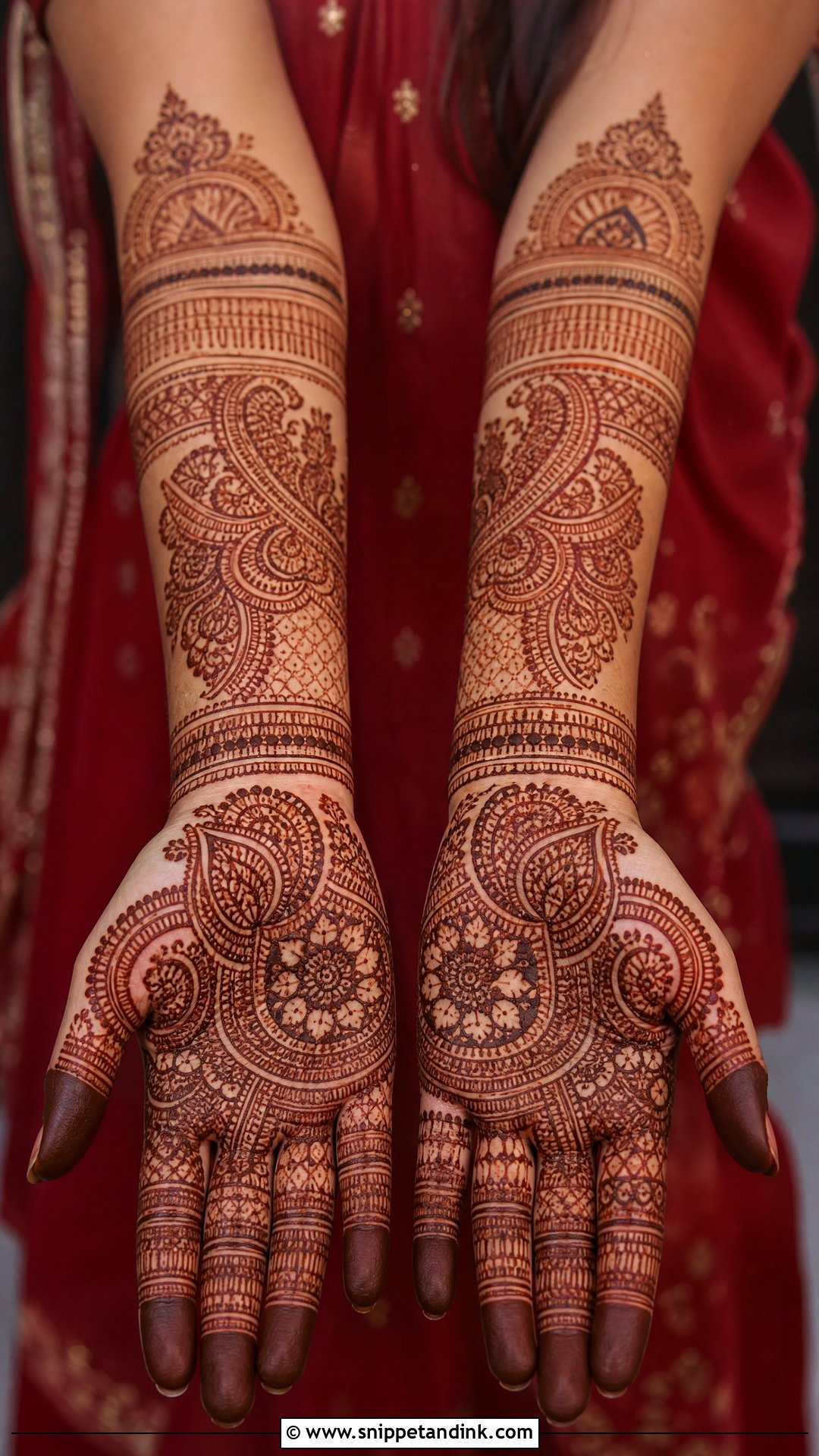 Full Hand Bridal Mehndi Design - Snippet and Ink - 30 Bridal Wedding Mehndi Designs